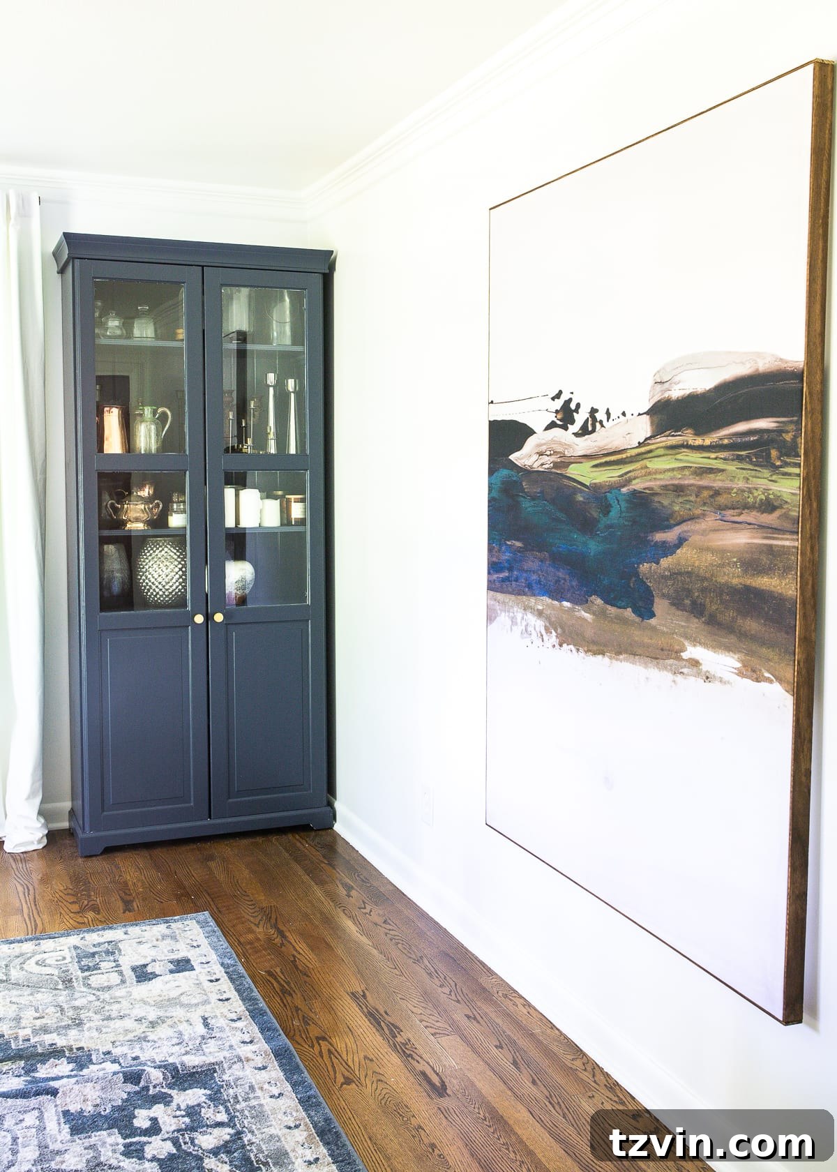 Hale Navy IKEA Cabinet Office Glow Up 7 Hale Navy IKEA Liatorp Cabinet Makeover for a Home Office