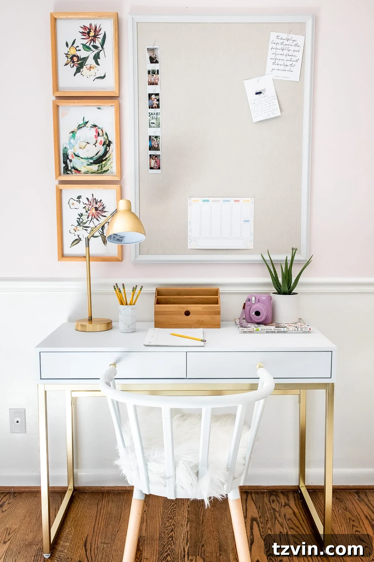 Organized homework station for focused learning