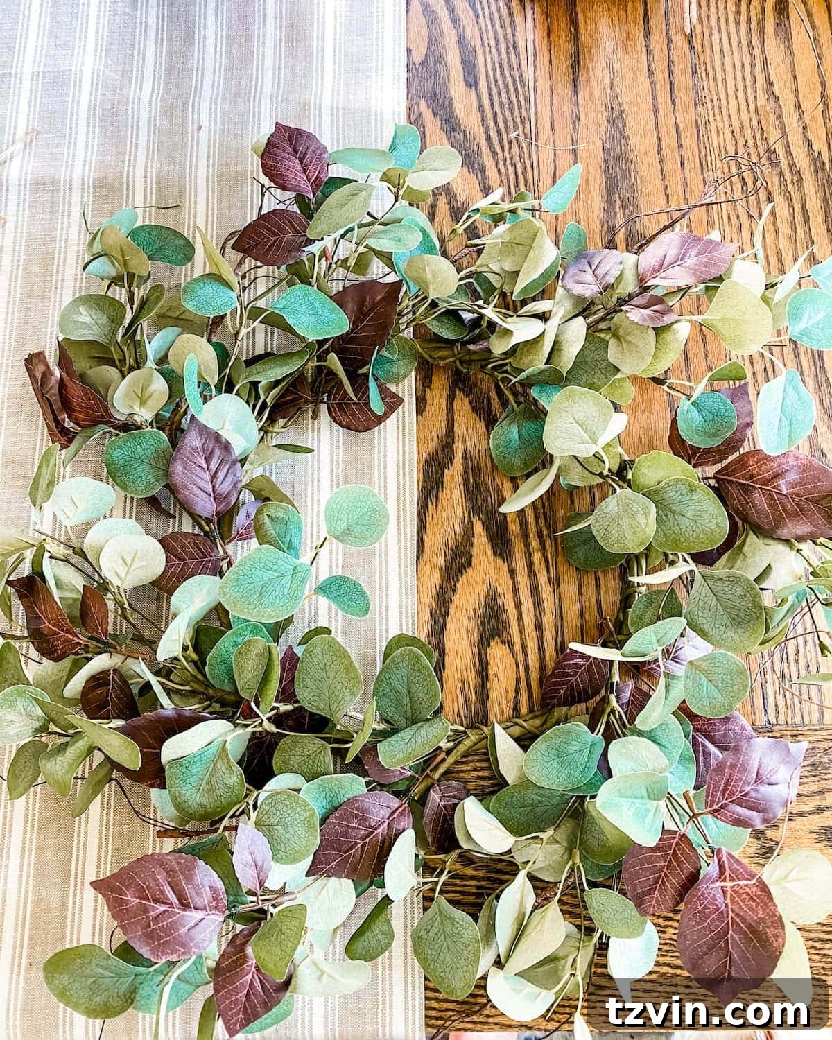 DIY Eucalyptus and Feather Autumn Wreath 3 DIY neutral fall wreath