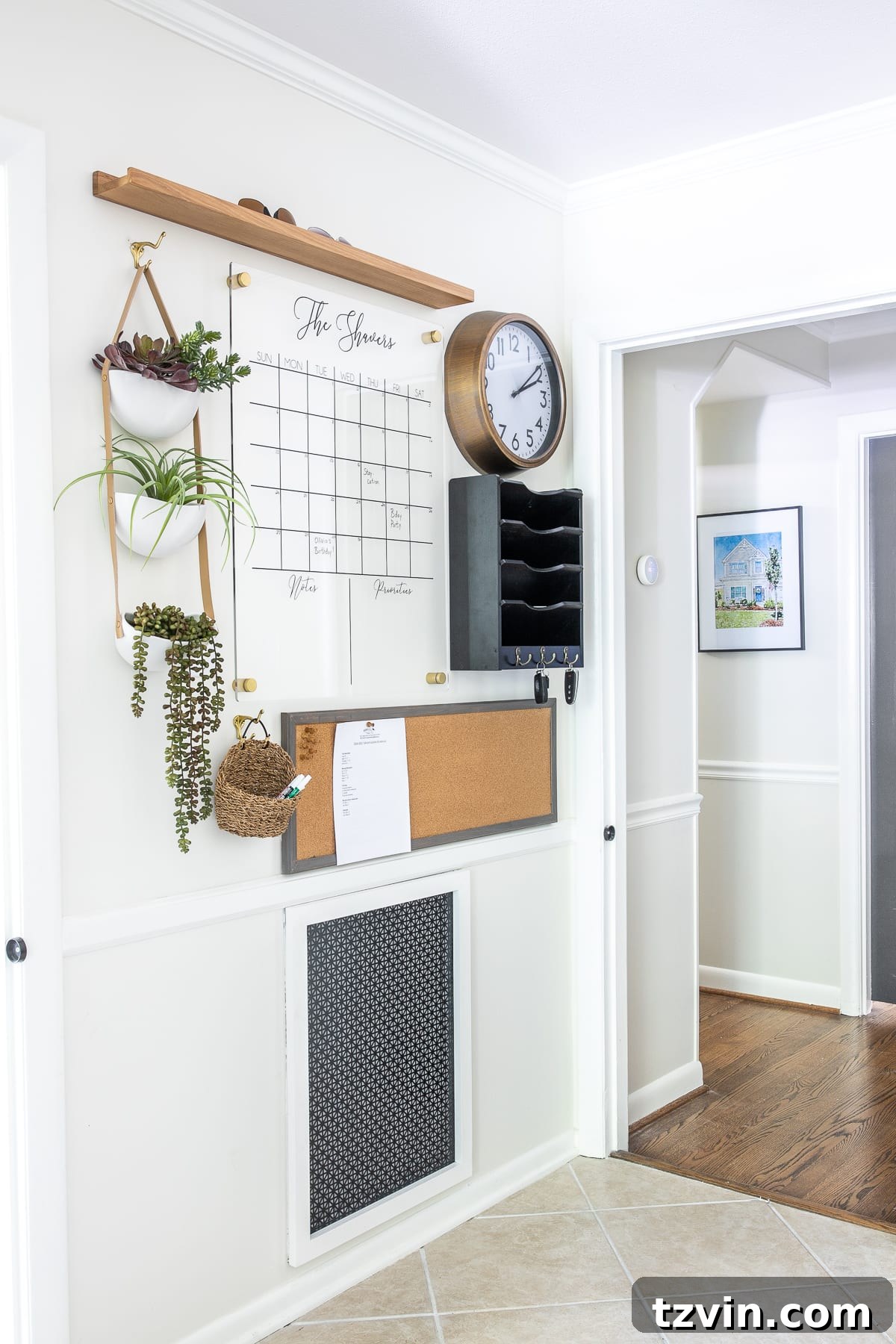 Budget Friendly DIY Air Return Cover 11 Command Center Wall Organizer and DIY Air Return Vent Cover