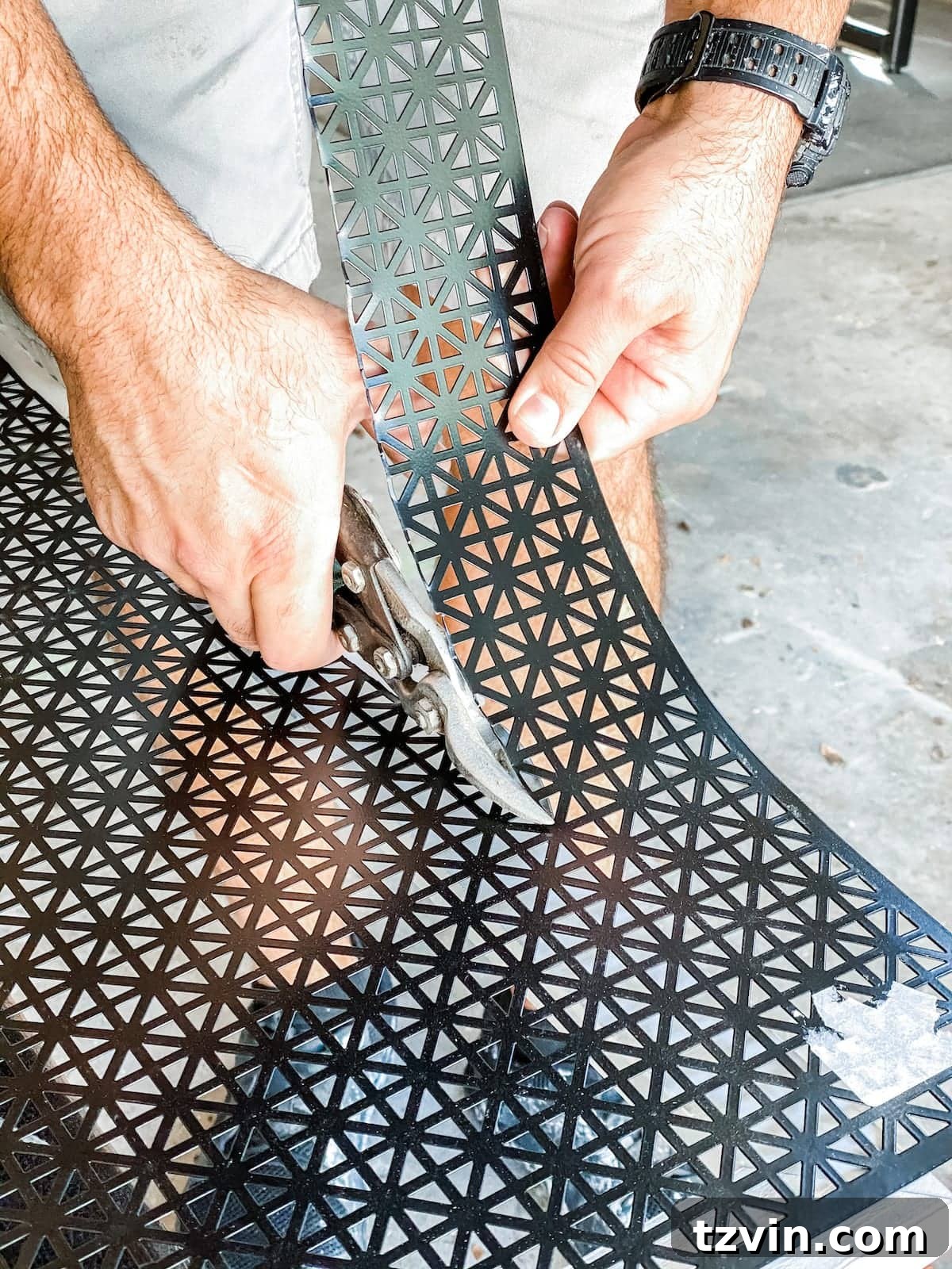 Budget Friendly DIY Air Return Cover 6 DIY vent cover using decorative sheet metal
