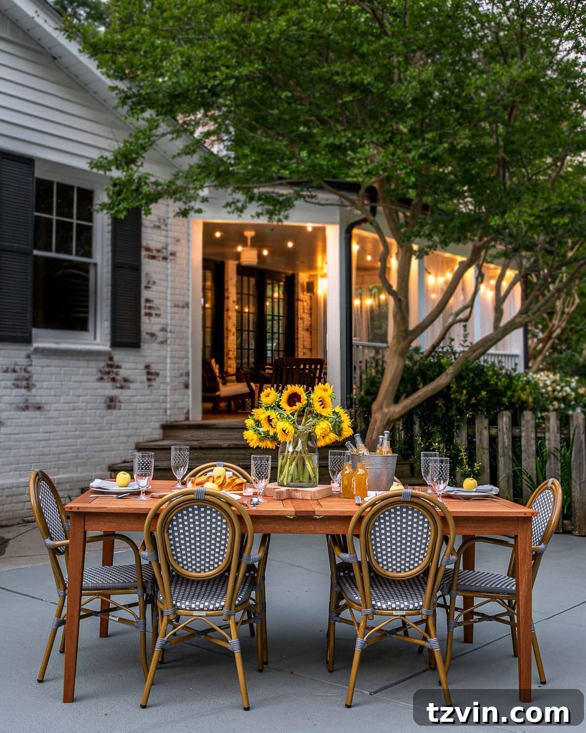 summer outdoor dining patio
