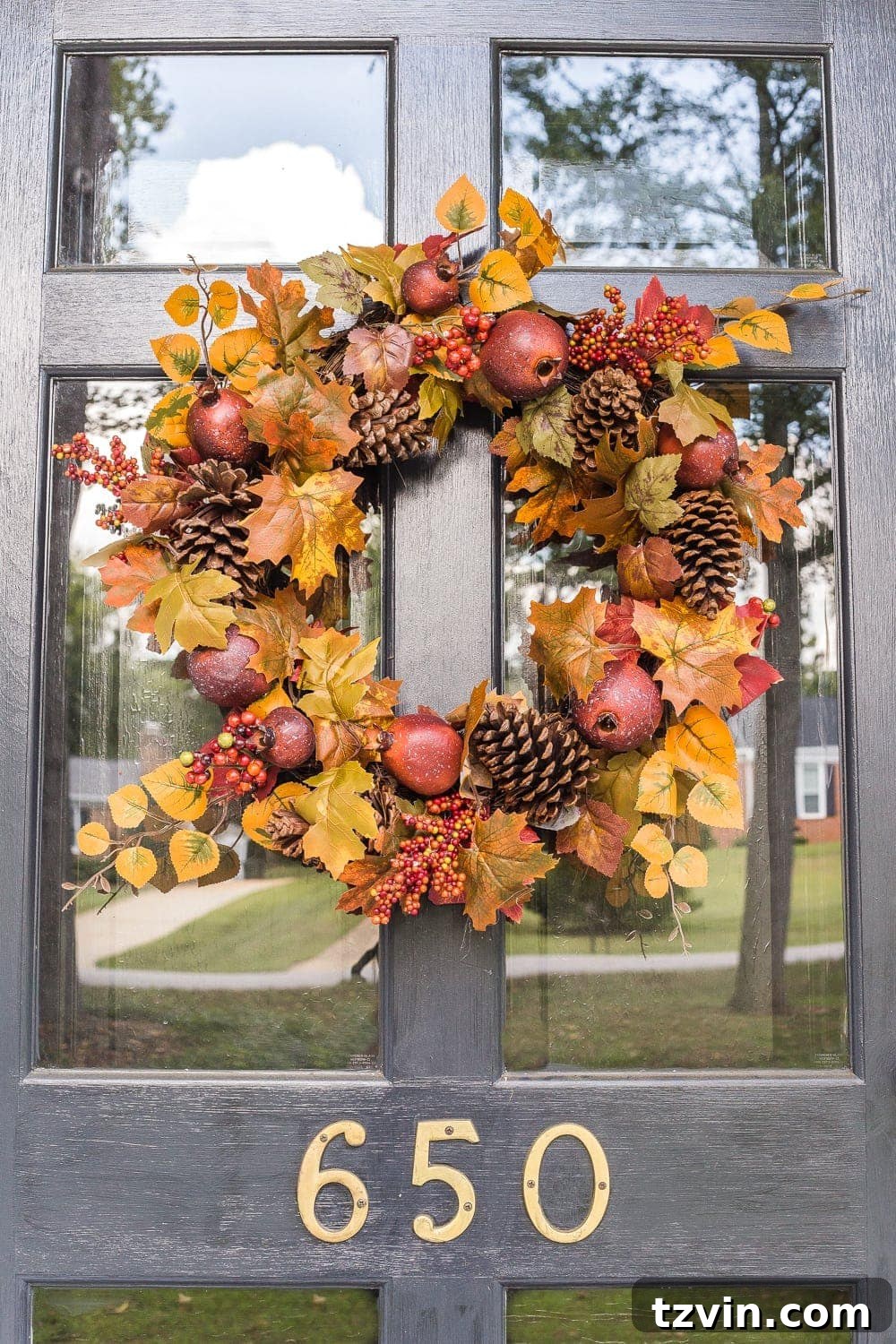 Thrift Store Gems: Your Ultimate Fall Decor Haul 5 fall wreath with traditional colors in gold and rust