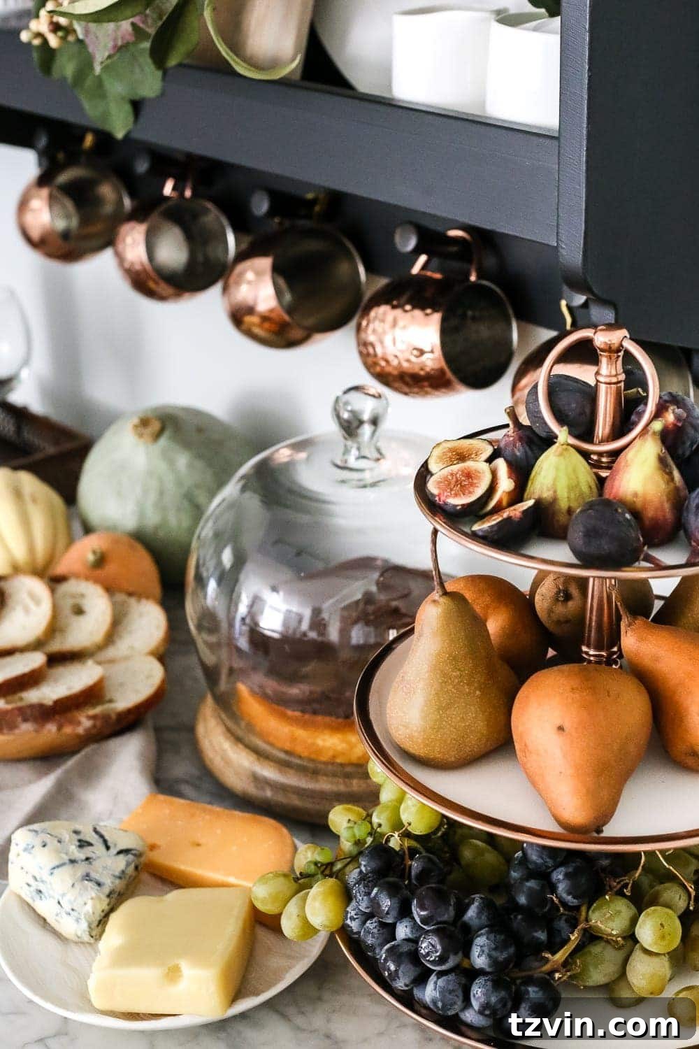 Thrift Store Gems: Your Ultimate Fall Decor Haul 10 tiered copper tray with fruit