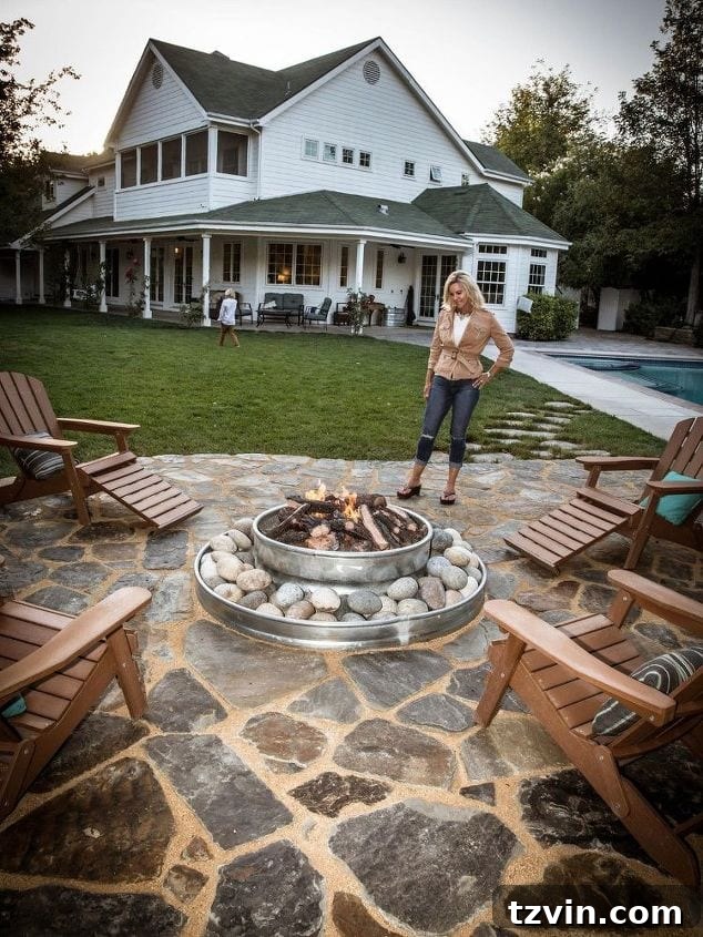 15 Mesmerizing Fire Pit Decor Transformations 18 DIY fire pit idea using durable steel rings