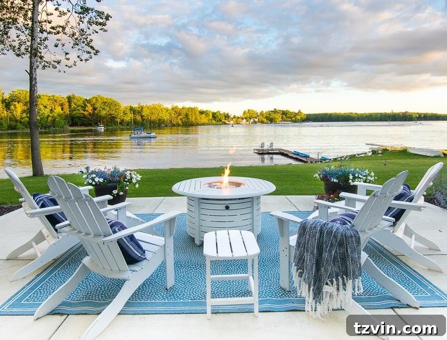 15 Mesmerizing Fire Pit Decor Transformations 8 Lakeside fire pit with stunning water views