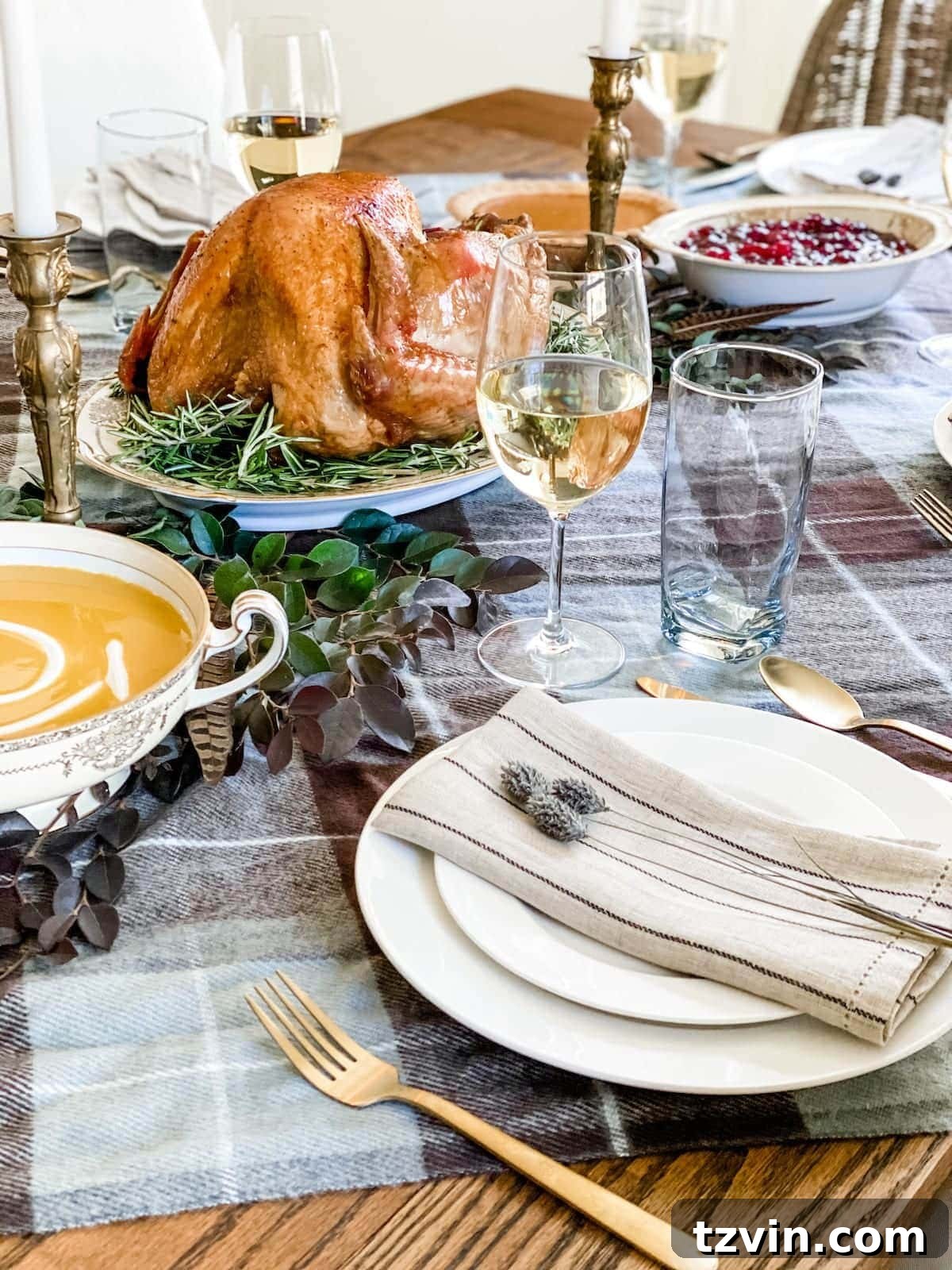 Thanksgiving table place setting