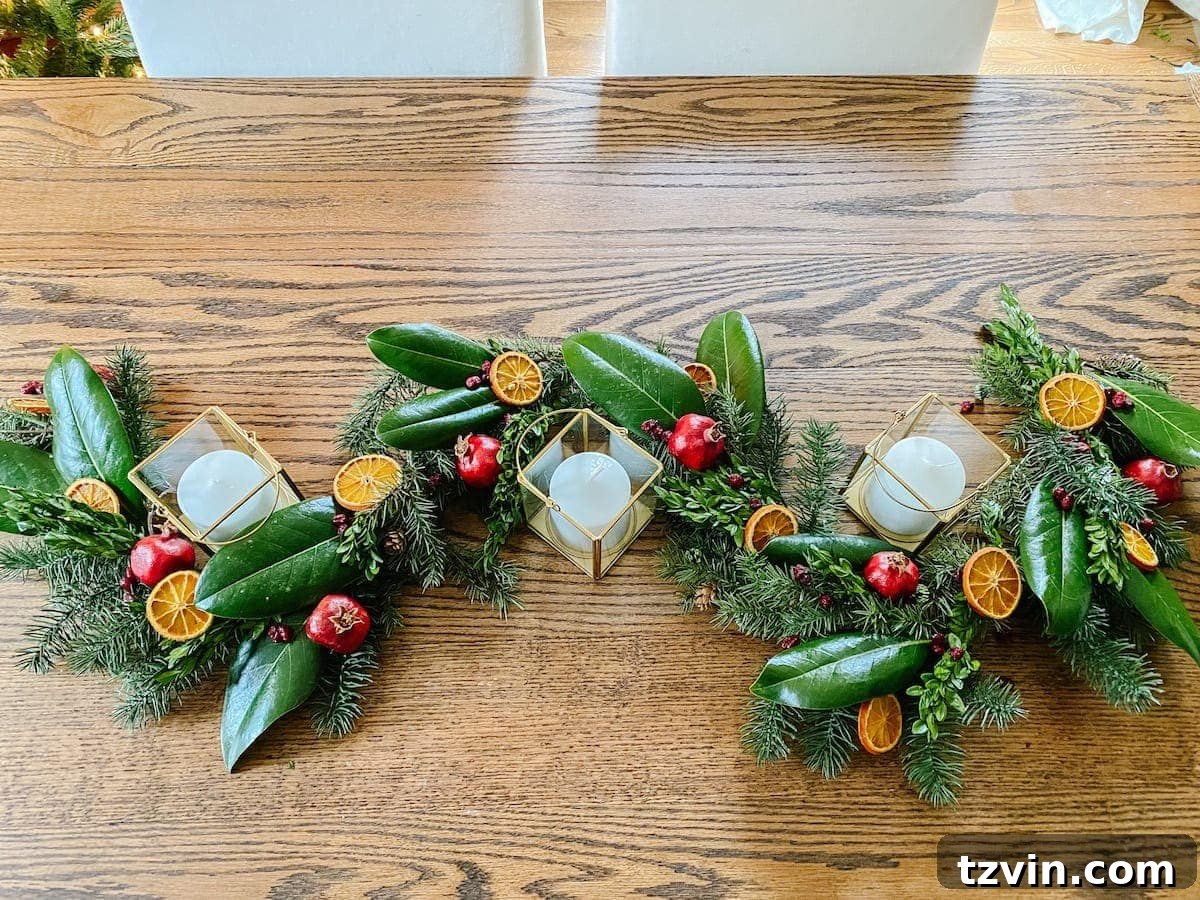 Harvesting Holiday Beauty: Drying Fruit and Preserving Leaves 15 Luxurious Christmas garland crafted with dried fruit and beautifully preserved leaves