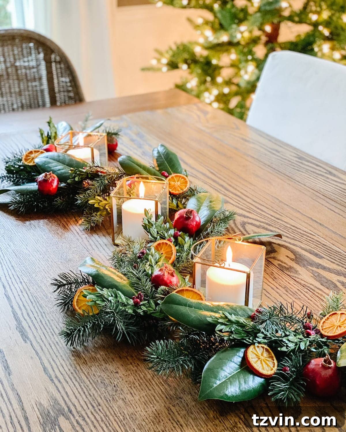Harvesting Holiday Beauty: Drying Fruit and Preserving Leaves 17 Elegant DIY dried fruit and preserved leaf Christmas garland for festive home decor