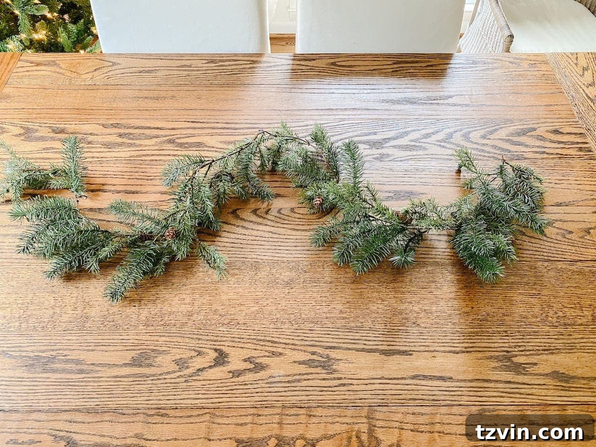 Harvesting Holiday Beauty: Drying Fruit and Preserving Leaves 10 Transforming a basic Christmas garland into a high-end centerpiece with natural elements