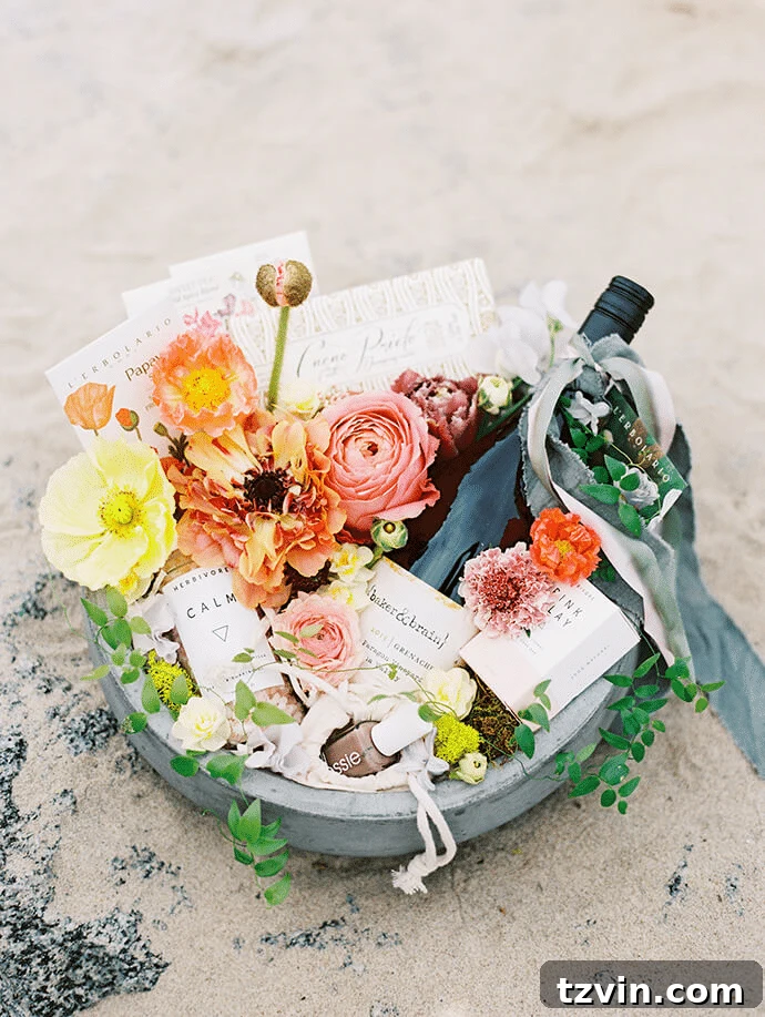 50 Festive Christmas Gift Basket Ideas 14 Flower themed gift basket with lavender essential oils and rose bath salts