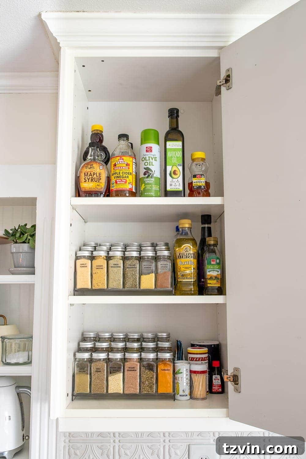 Spice Cabinet Organizing