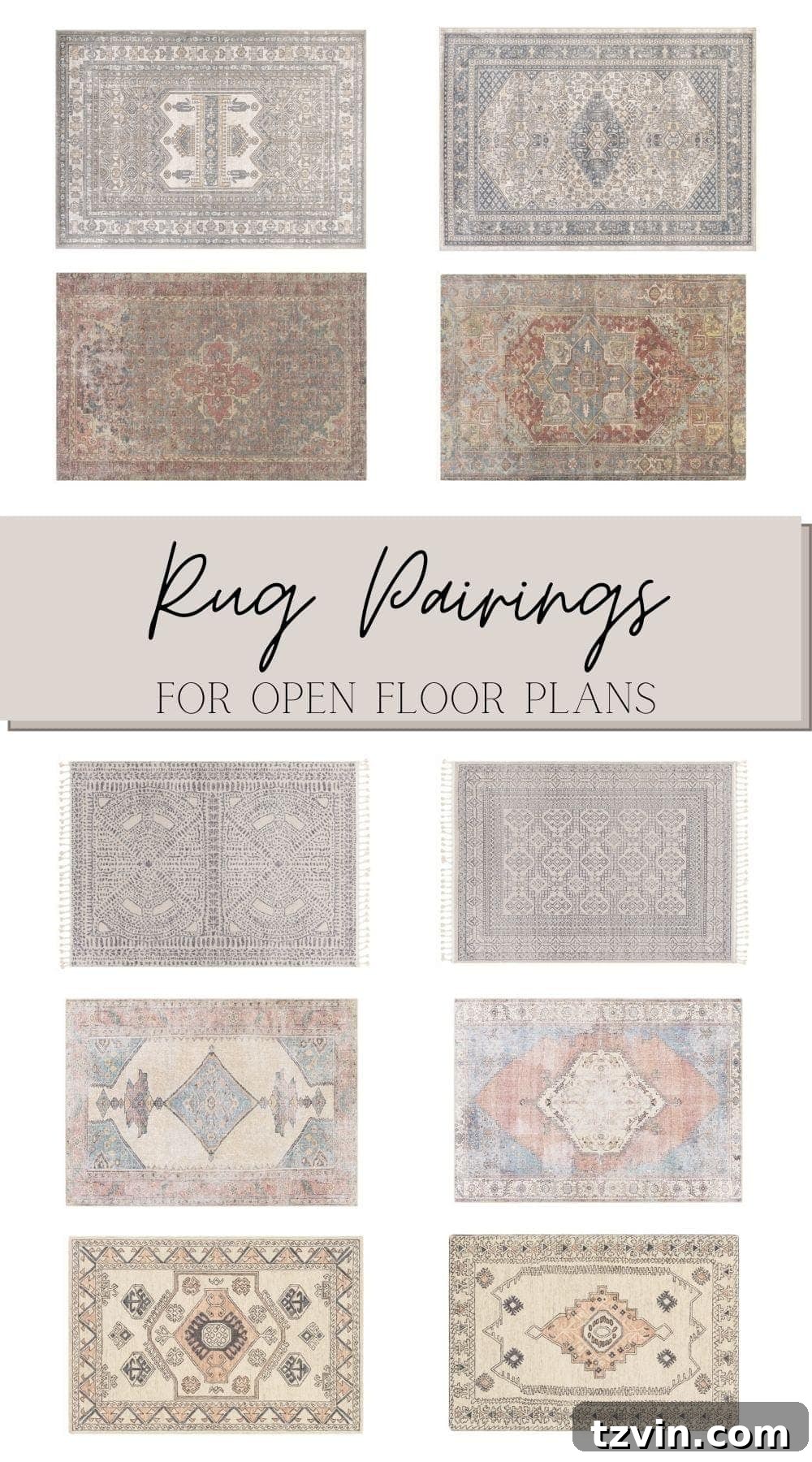 Mastering the Art of Rug Selection 23 rug pairings for open floor plans