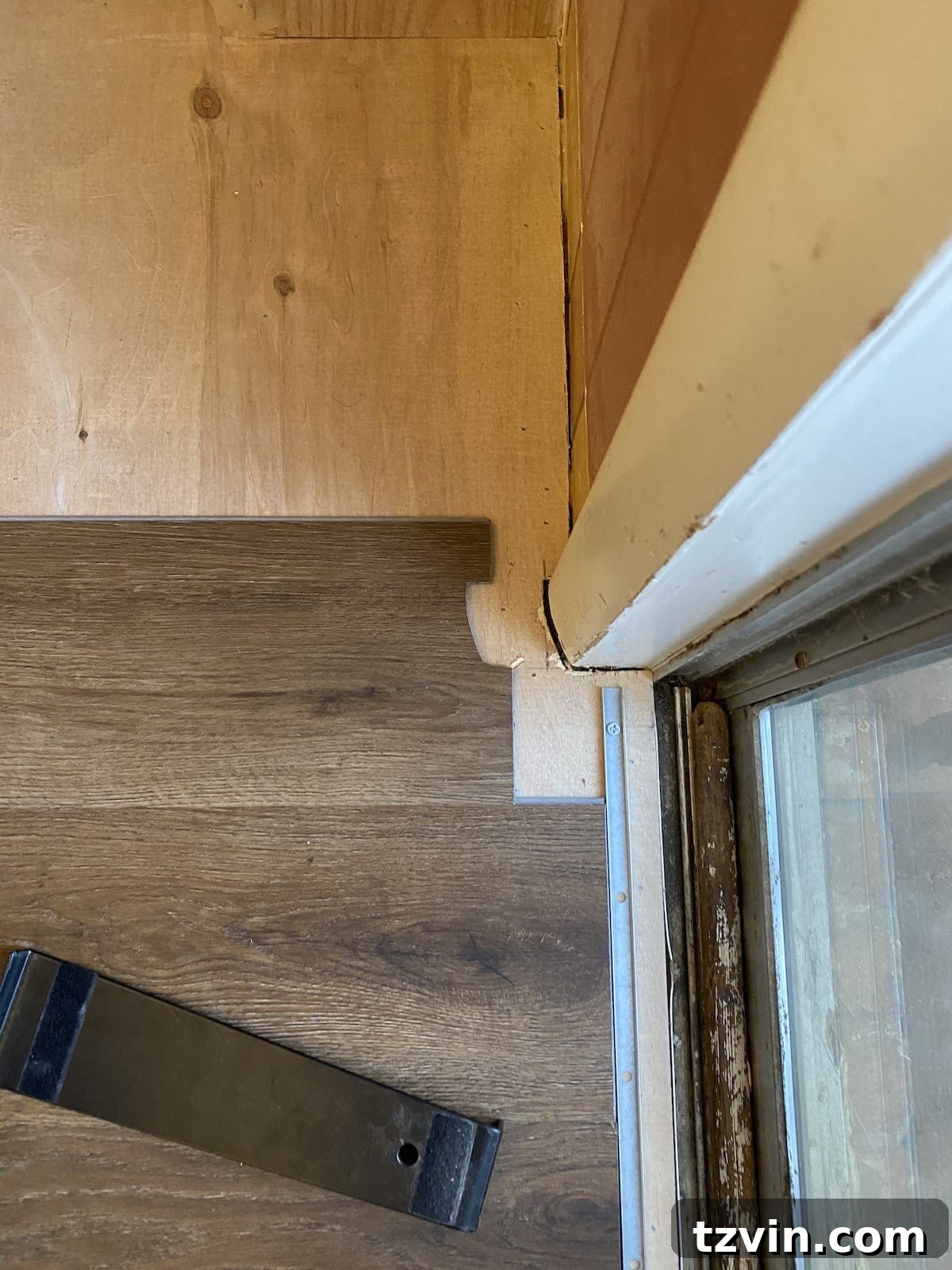 Mastering Luxury Vinyl Plank Installation 26 cutting an LVP plank with a jigsaw after using a contour gauge