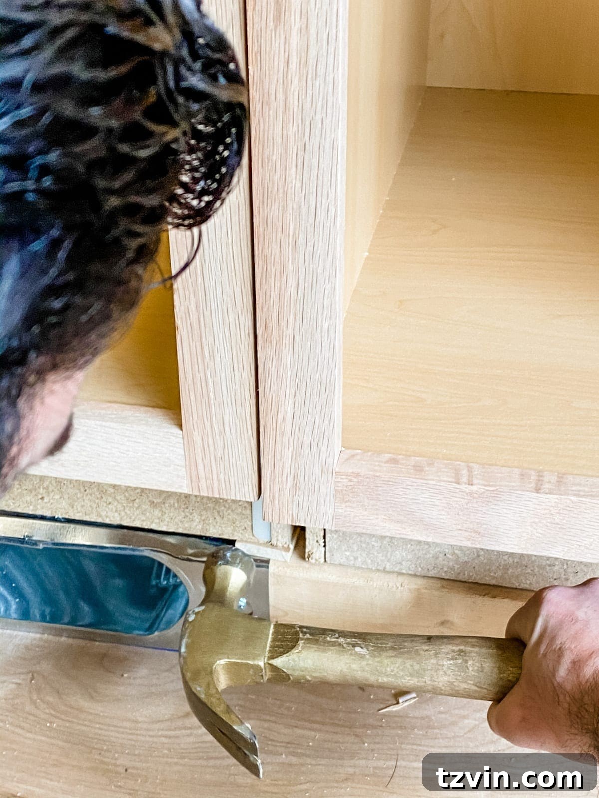 Custom Cabinetry and Window Bench Construction 13 Leveling the Cabinets