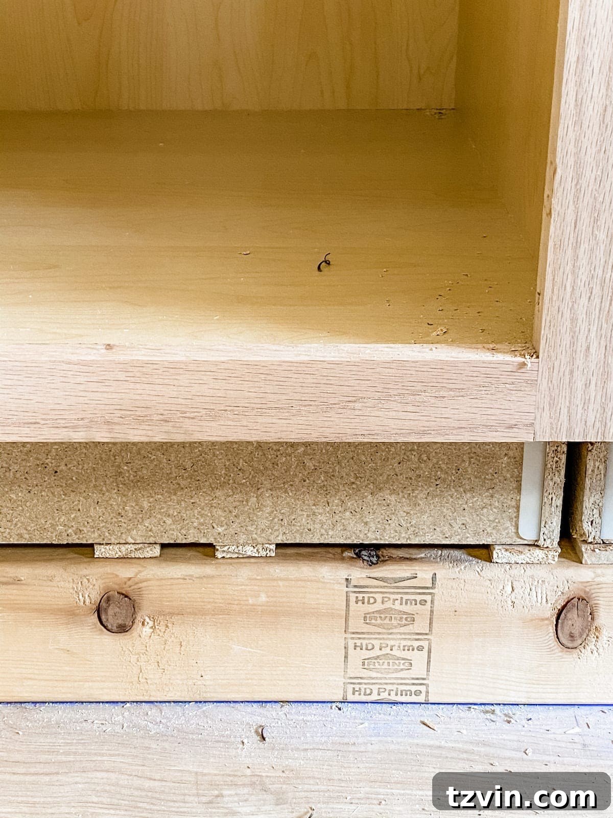 Custom Cabinetry and Window Bench Construction 14 Leveling the Cabinets