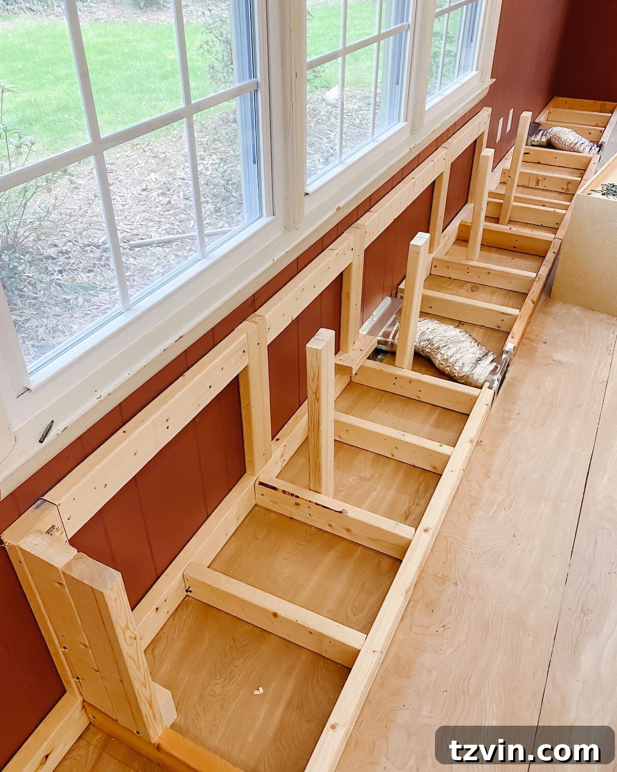 Custom Cabinetry and Window Bench Construction 8 Building the Support for the Window Seat