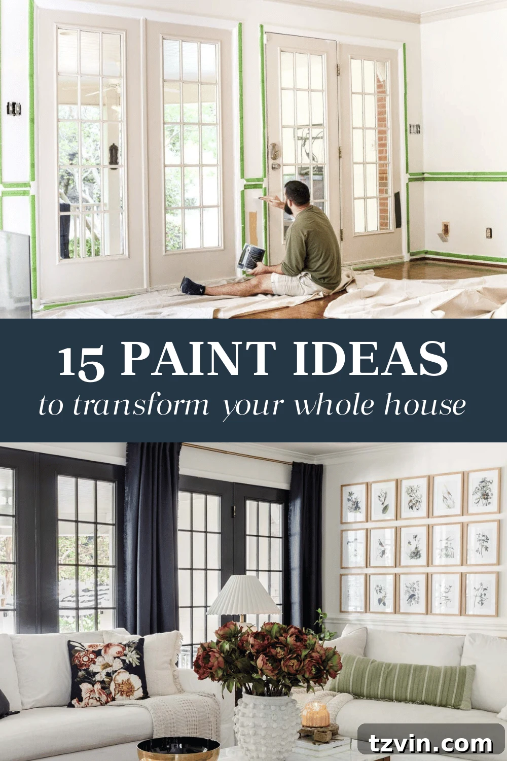 Painting ideas for home transformations on a budget, including brick, siding, patios, cabinets, and more.