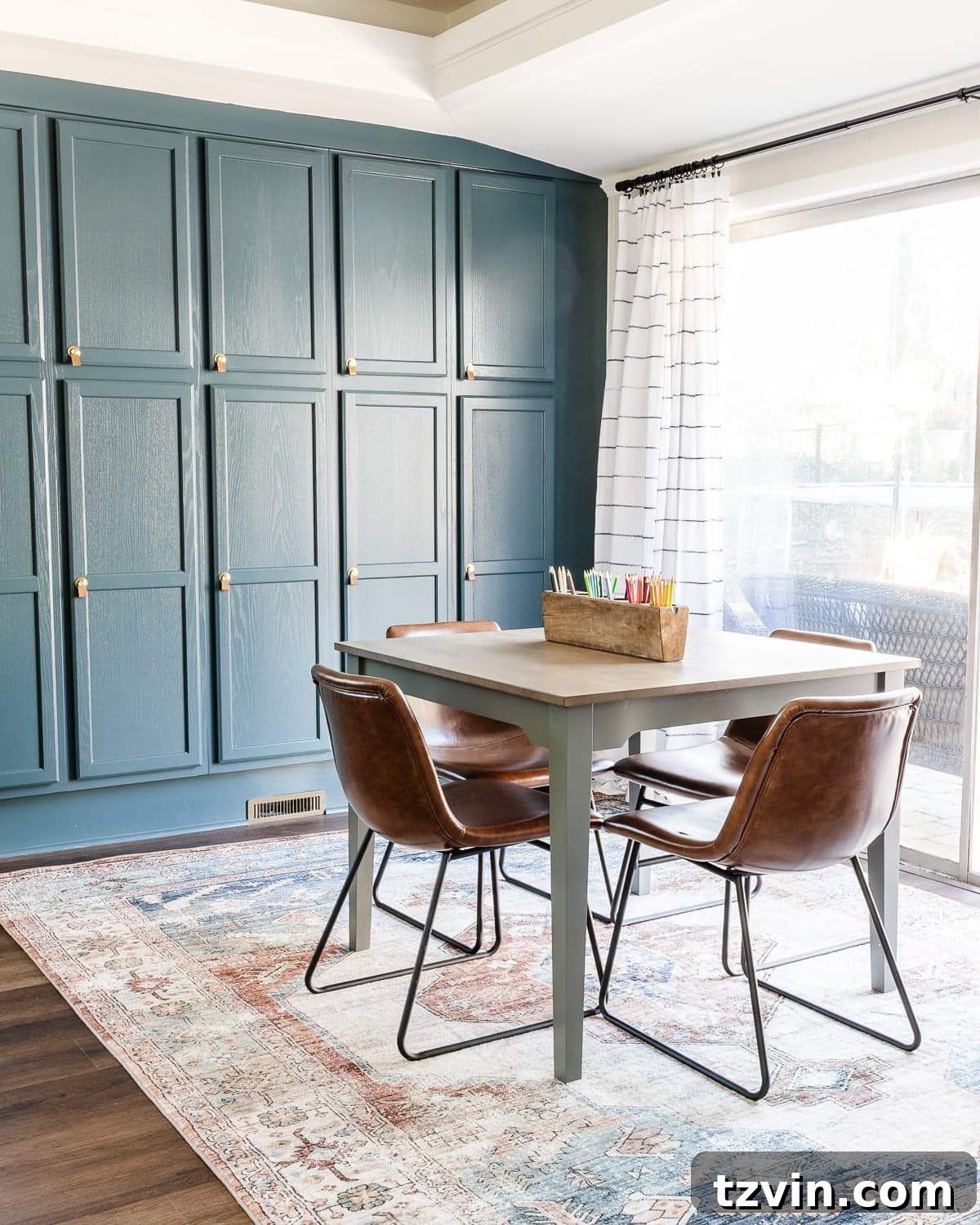 Playroom Perfection Revealed 22 Leather Chairs at Craft Table