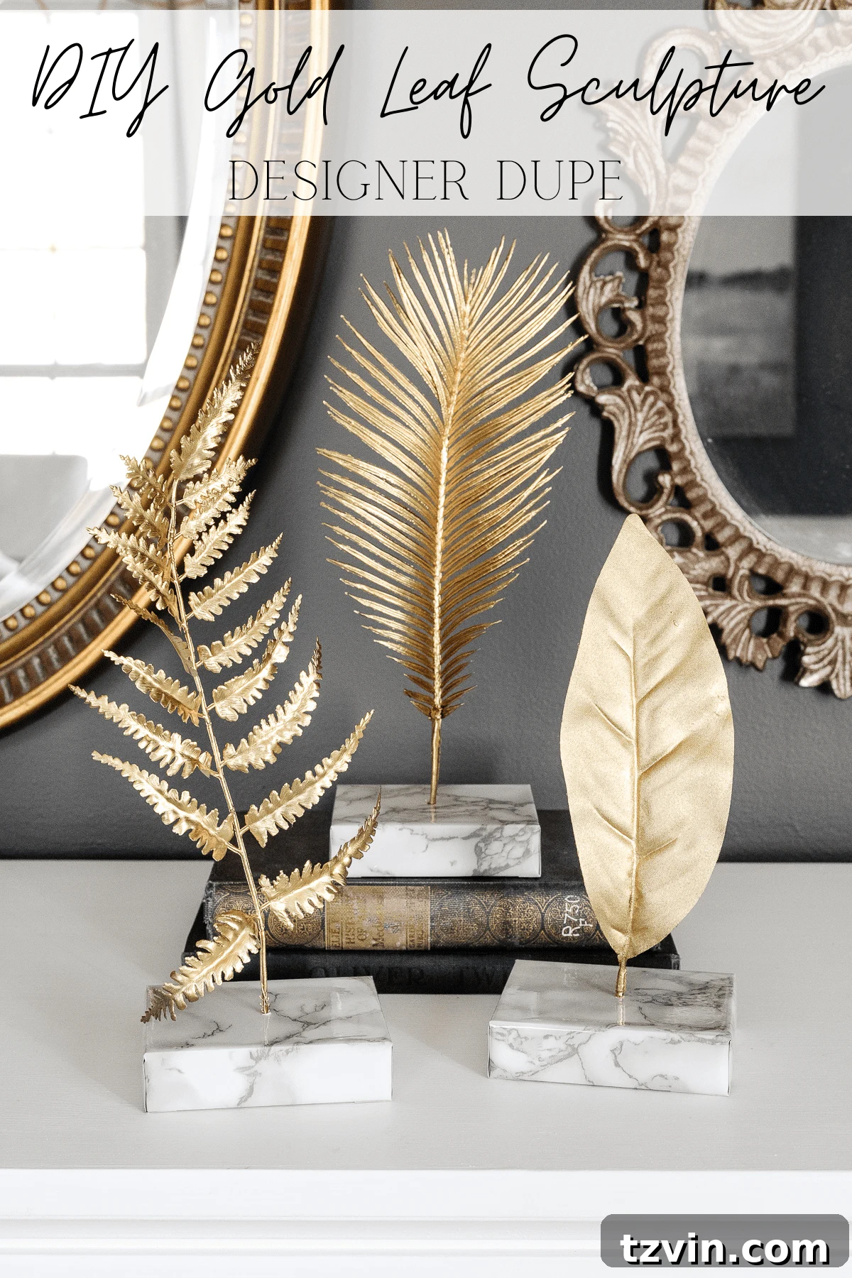 Luxe for Less: DIY Gilded Designer Sculpture 2 DIY Gold Leaf Sculpture Designer Dupe