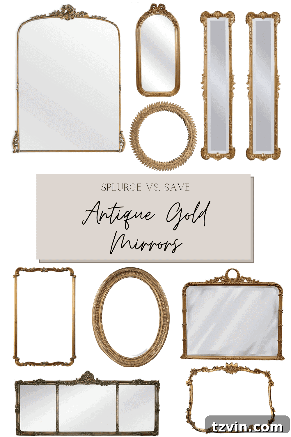 antique gold mirrors