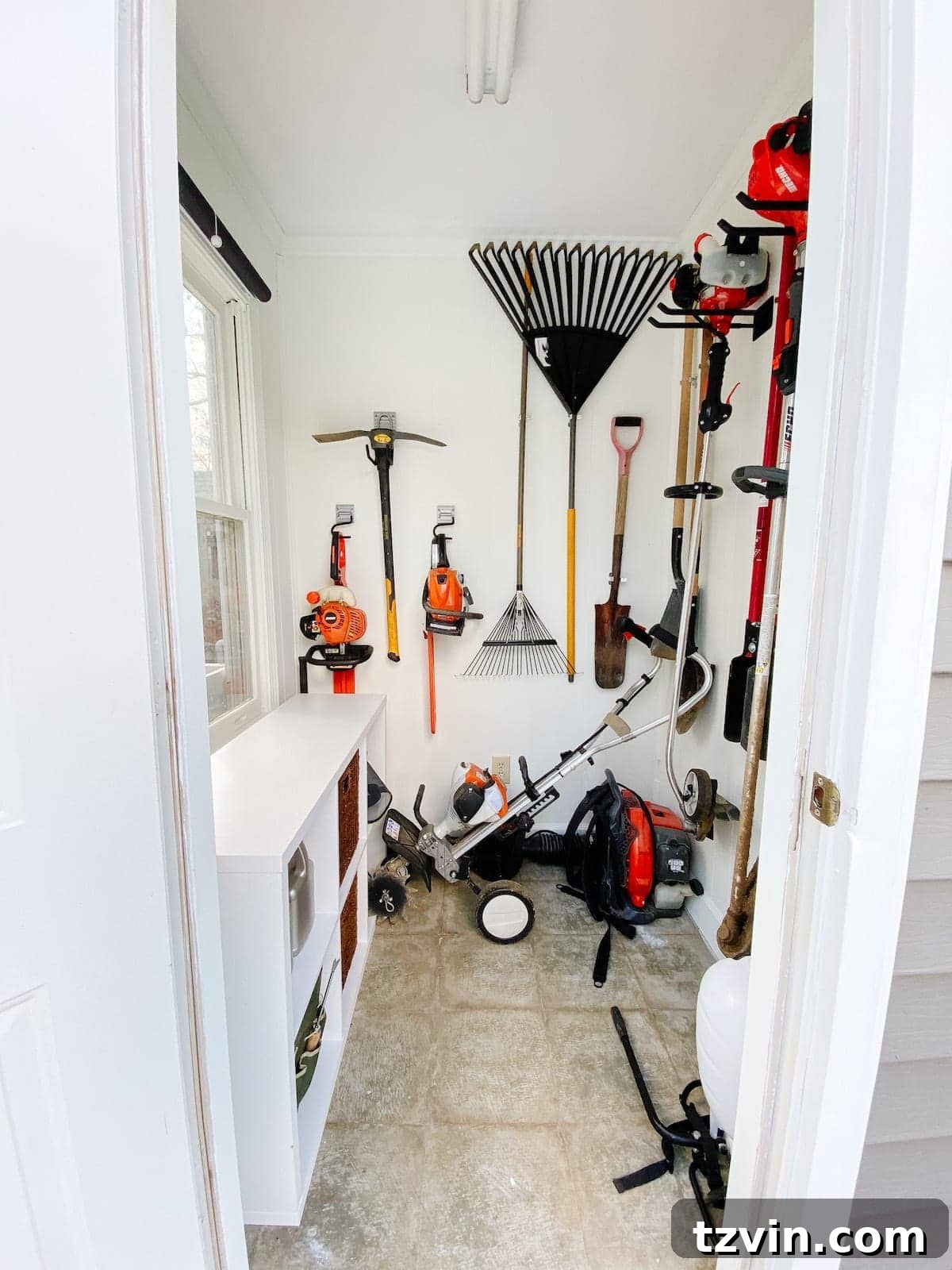 Shed Chic: A Closet Reinvention 5 Garden Shed After Painting