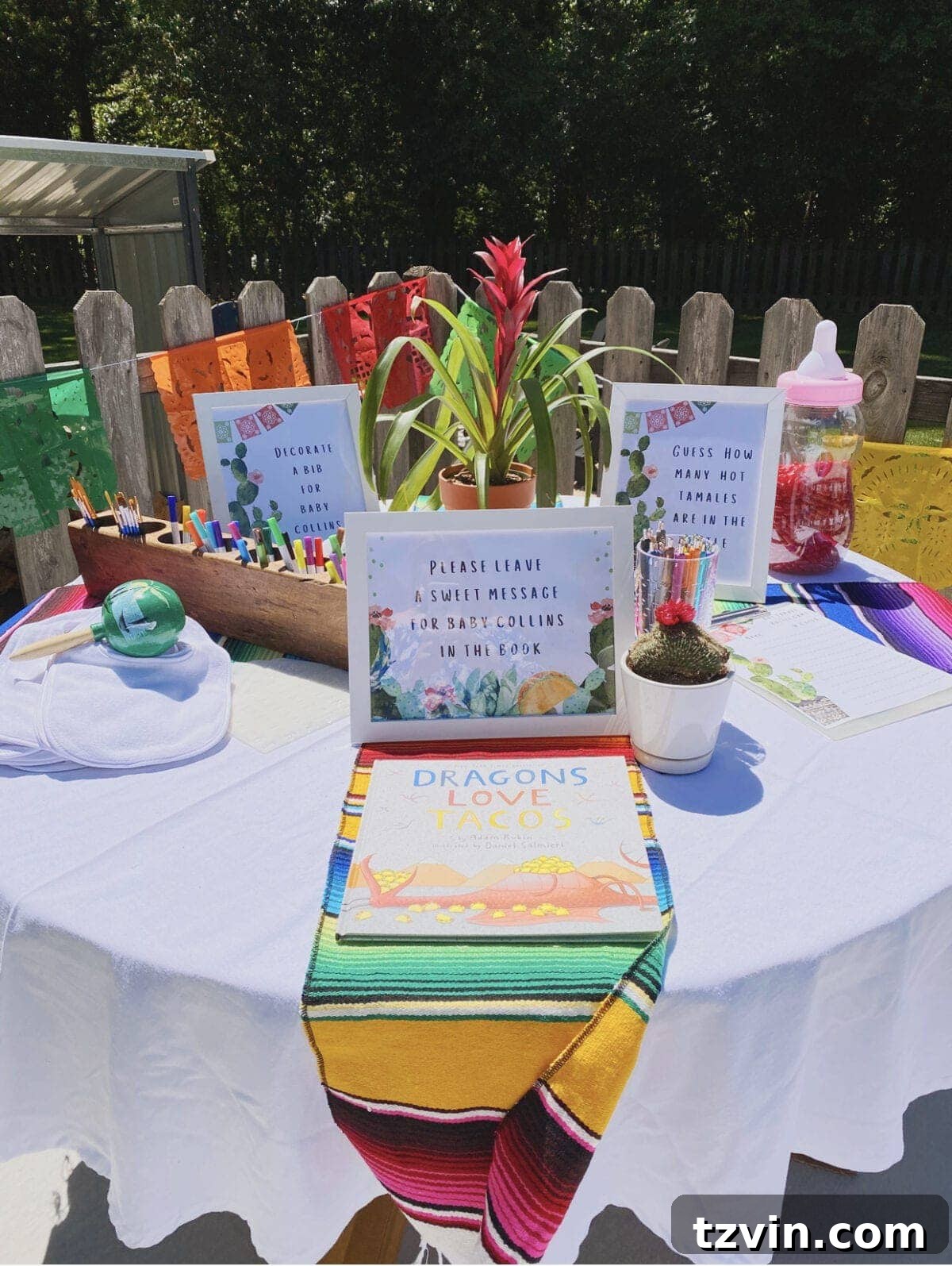 Make Your Baby Shower a Fiesta to Remember 9 Mexican themed baby shower activity table with games