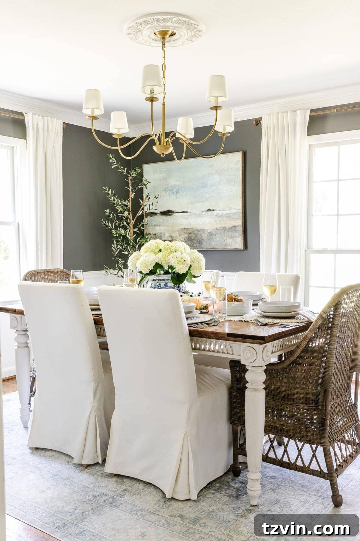 modern traditional dining room