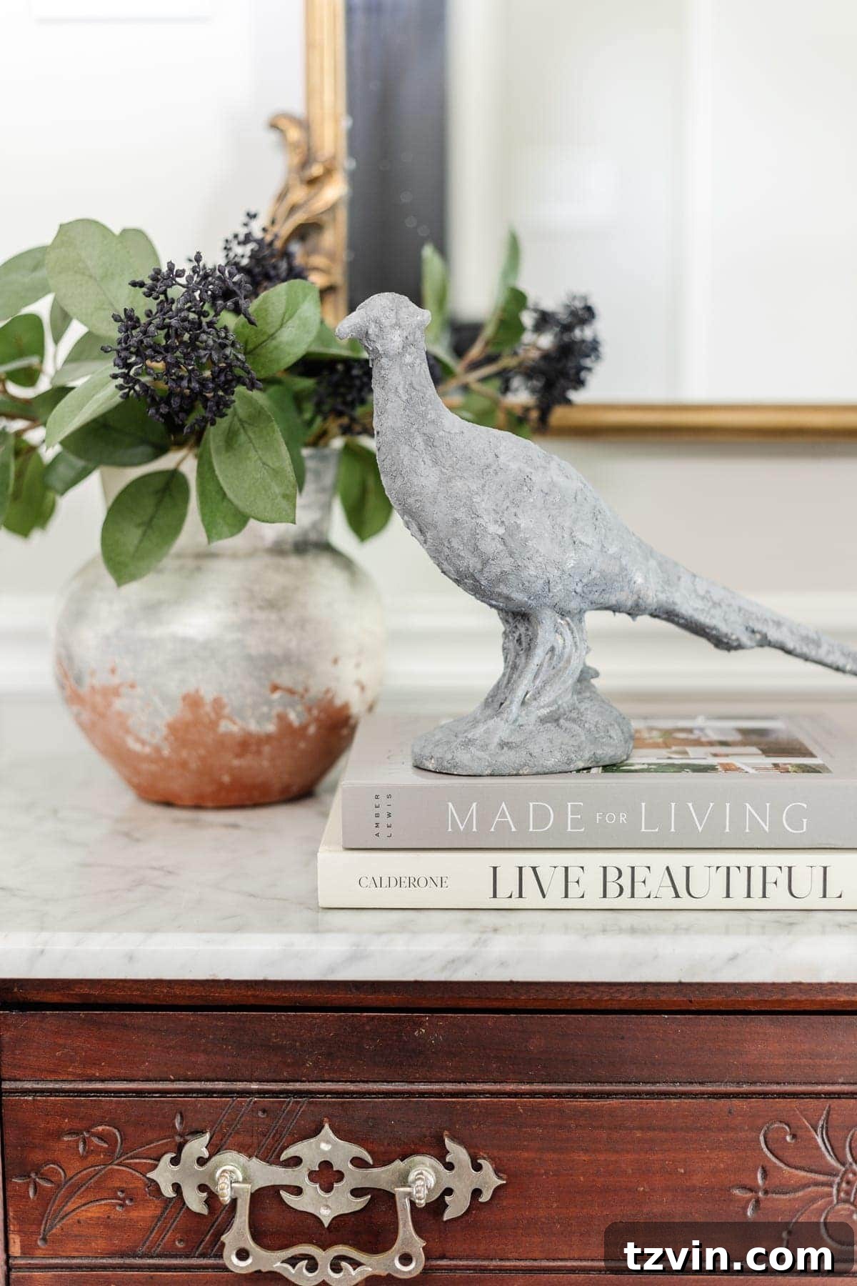 homemade stone sculpture using DIY texture paint with baking soda after stunning transformation