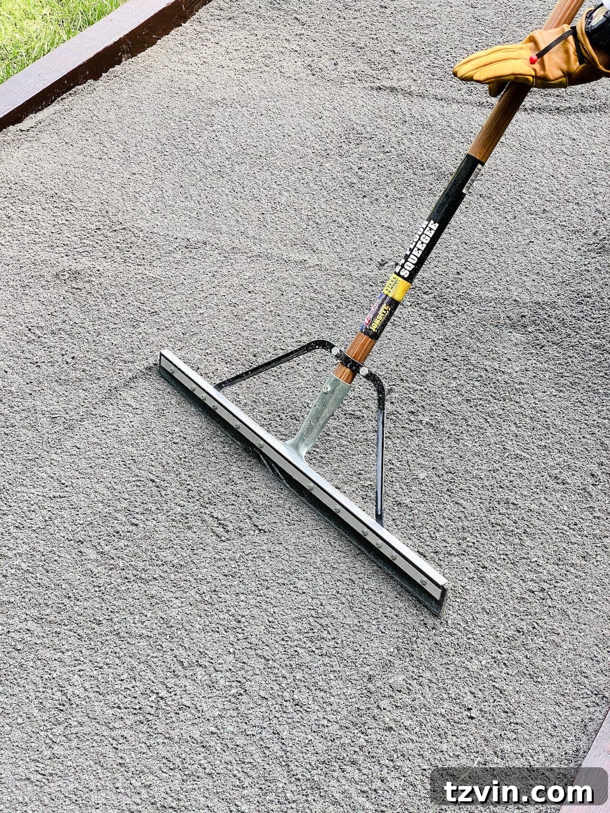 spreading screen washing for a smooth bocce ball court surface