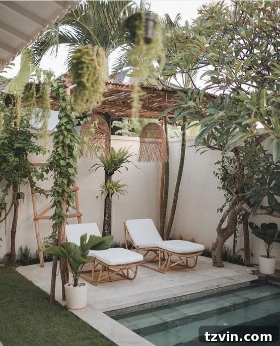 7 Pool Cabana Visions Sparking Our Next Backyard Transformation 5 boho pool cabana with rattan and bamboo