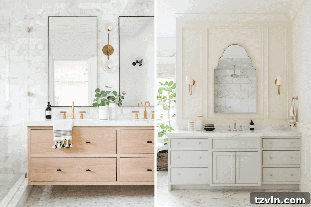 Best Bathroom Designs: A Poll of 10,000 16 Wall Tile vs. Wall Millwork Bathroom Design