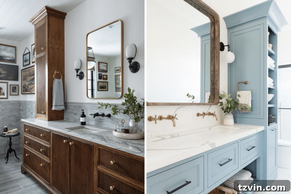Best Bathroom Designs: A Poll of 10,000 17 Wood Vanity vs. Painted Vanity Bathroom Design