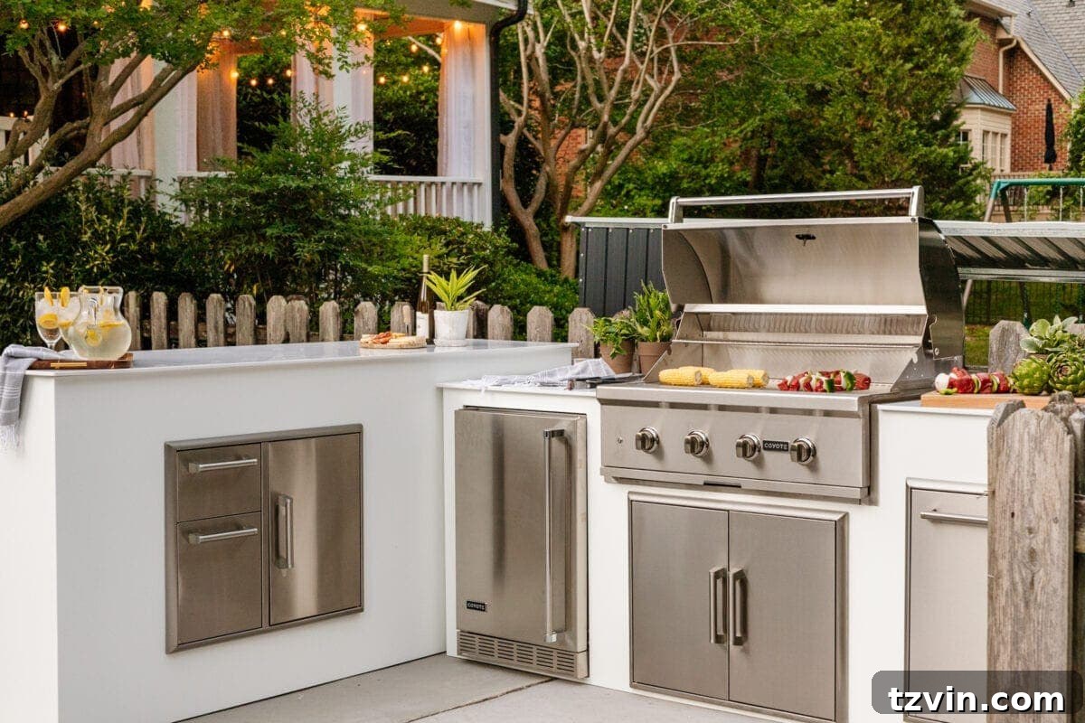 DIY Outdoor Kitchen Kit: Easy Build, Essential Knowledge 13 white modular outdoor kitchen from RTA Outdoor Living
