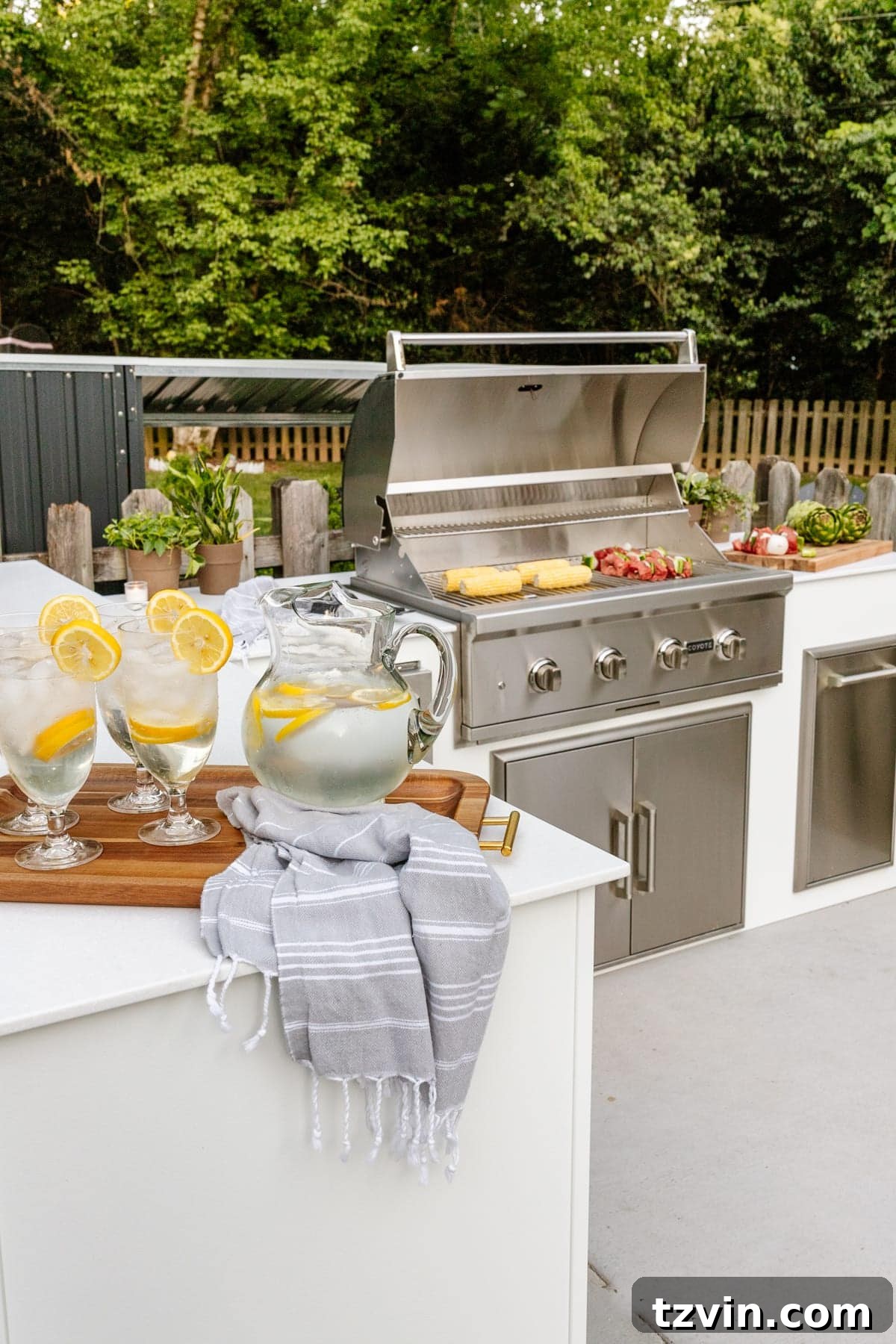 DIY Outdoor Kitchen Kit: Easy Build, Essential Knowledge 18 white modular outdoor kitchen from RTA Outdoor Living