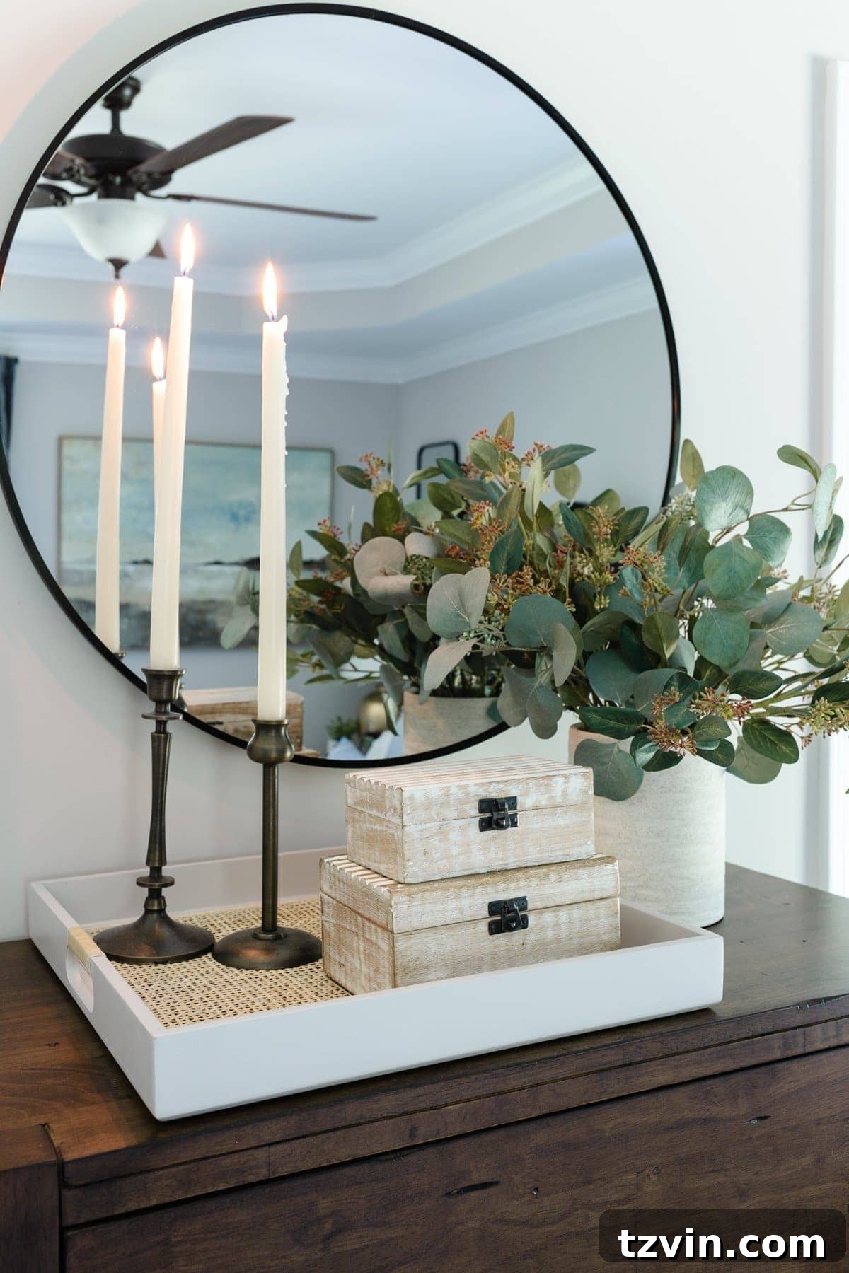 10 Clever Tricks to Make Your Small Bedroom Seem Bigger 10 mirror on top of dresser