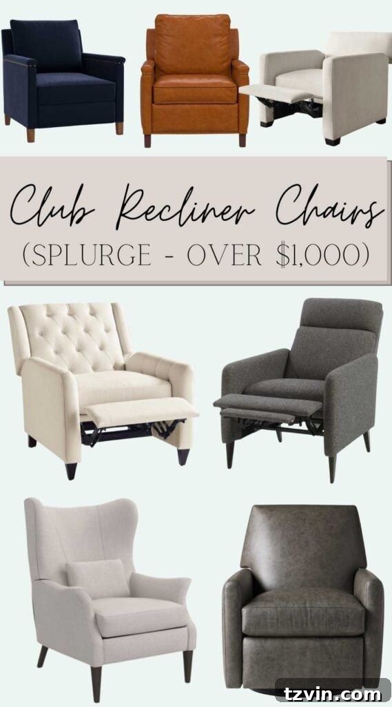 Elevated Modern Recliners Designer Style 2 modern recliner chairs over $1,000