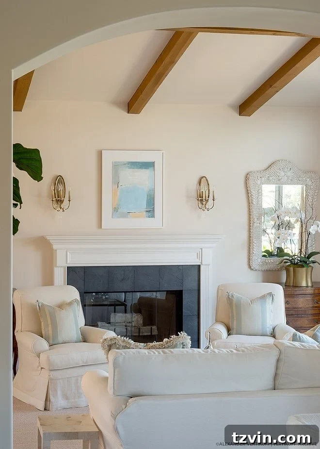 Benjamin Moore Warm Blush - blush pink paint in a living room, creating a warm, inviting glow