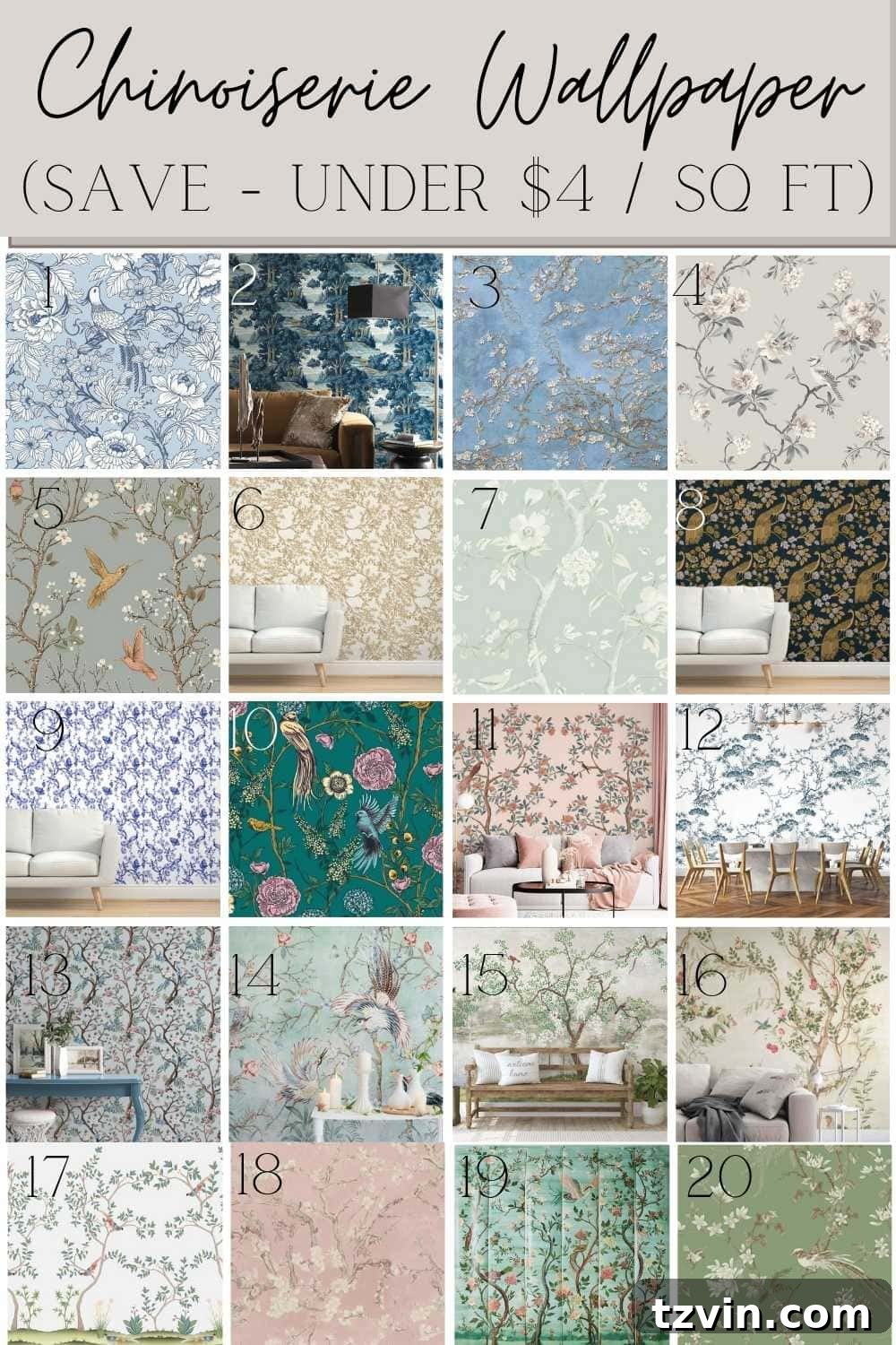 Chinoiserie Wallpaper: High-End vs. Affordable 4 Affordable Chinoiserie Wallpaper