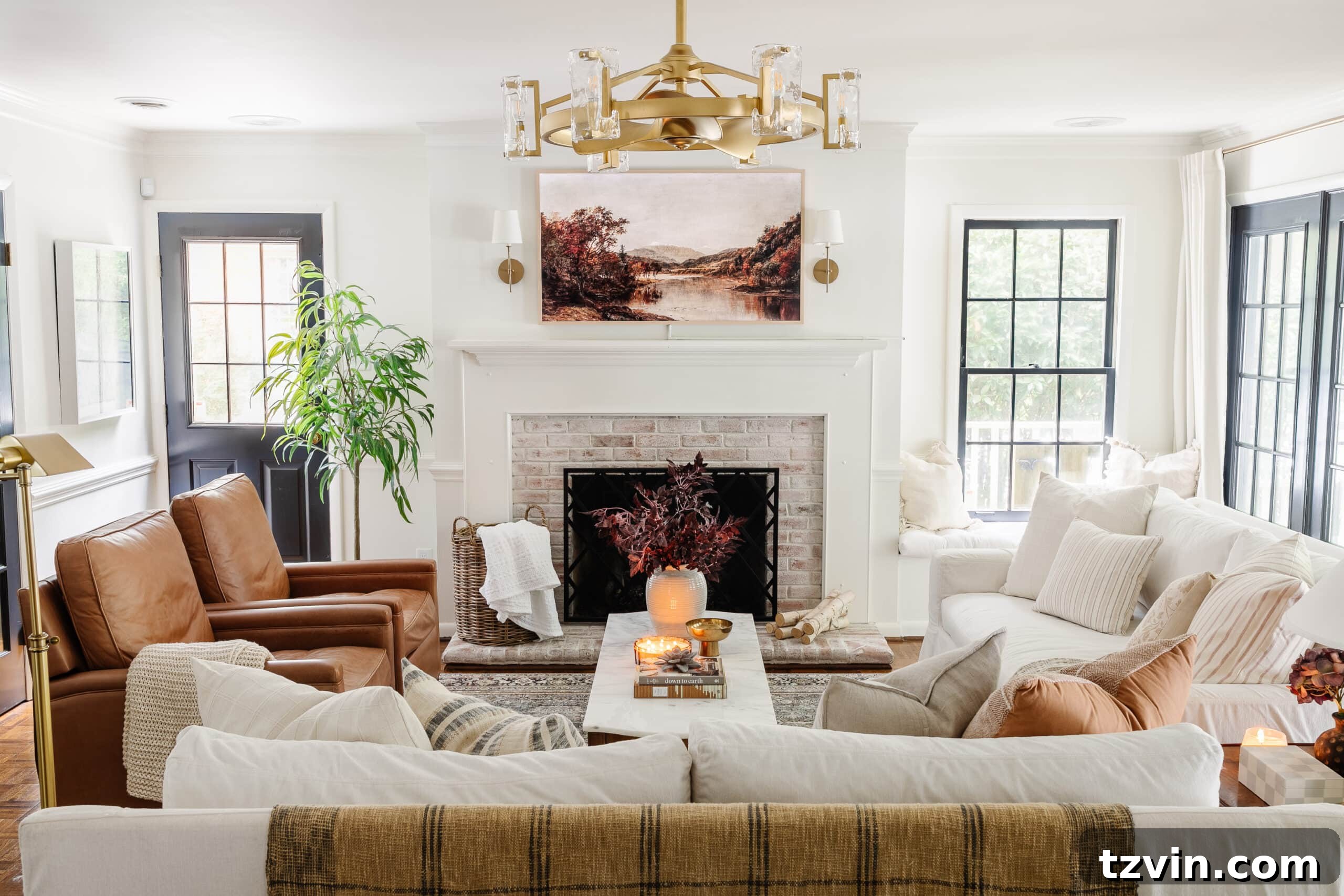 Pottery Barn Leather Recliner: Two Years Later, An Honest Appraisal 14 Pottery Barn leather recliners two years after purchase in a living room, showing how they've aged gracefully and integrated into the space.