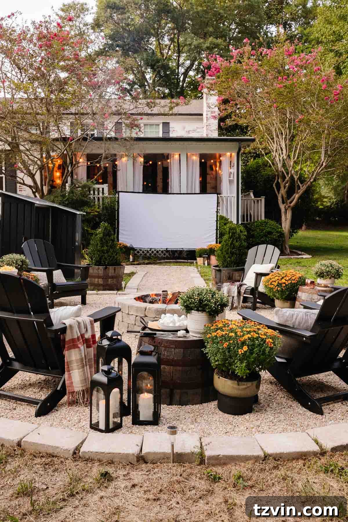 Ignite Autumn Nights: 8 Fire Pit Decor Ideas for Your Backyard 14 Various fall decor ideas around a cozy backyard fire pit