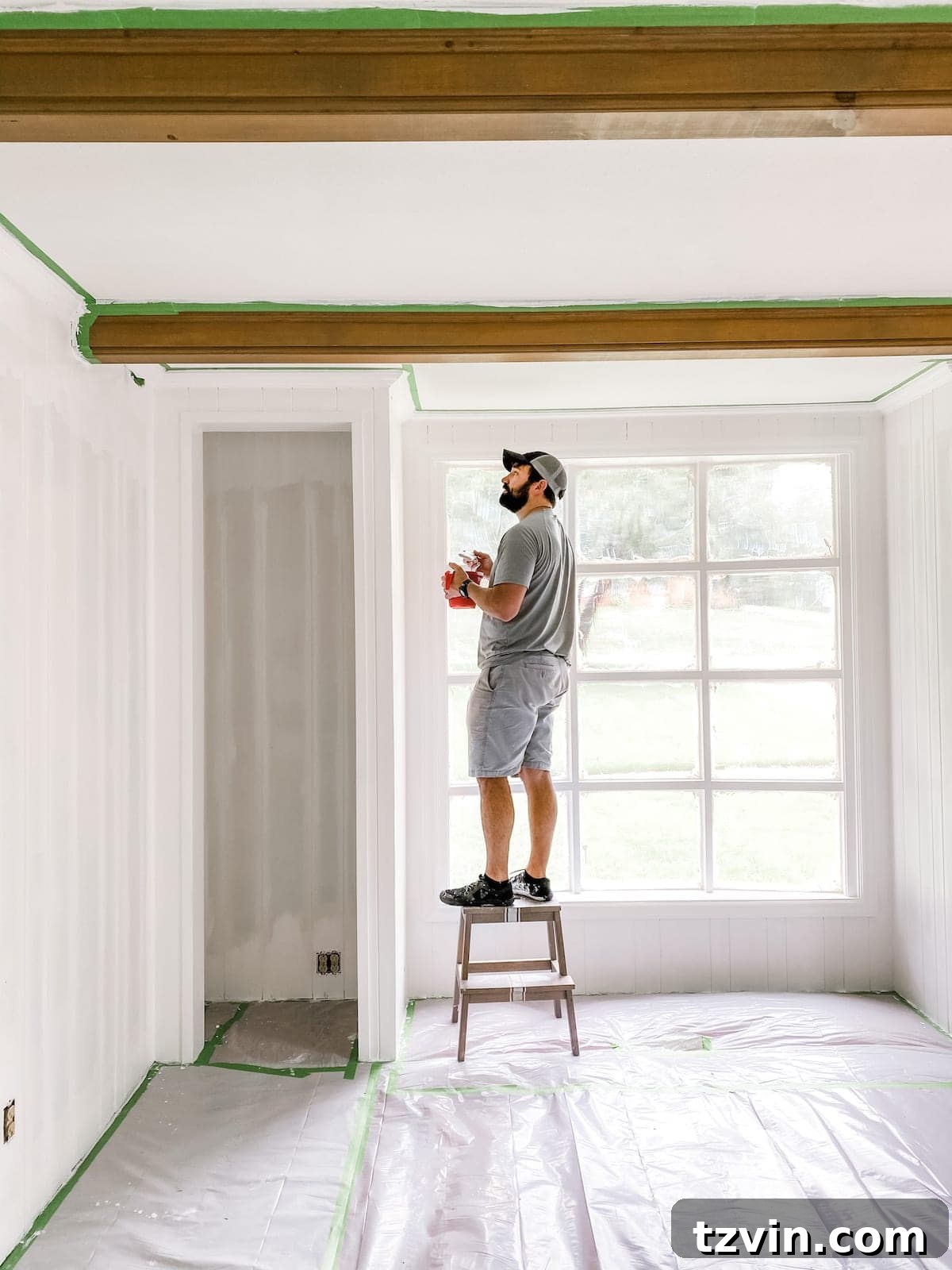 Designers' Go-To Off-White Paint Shades 3 wood paneling painted off white paint color