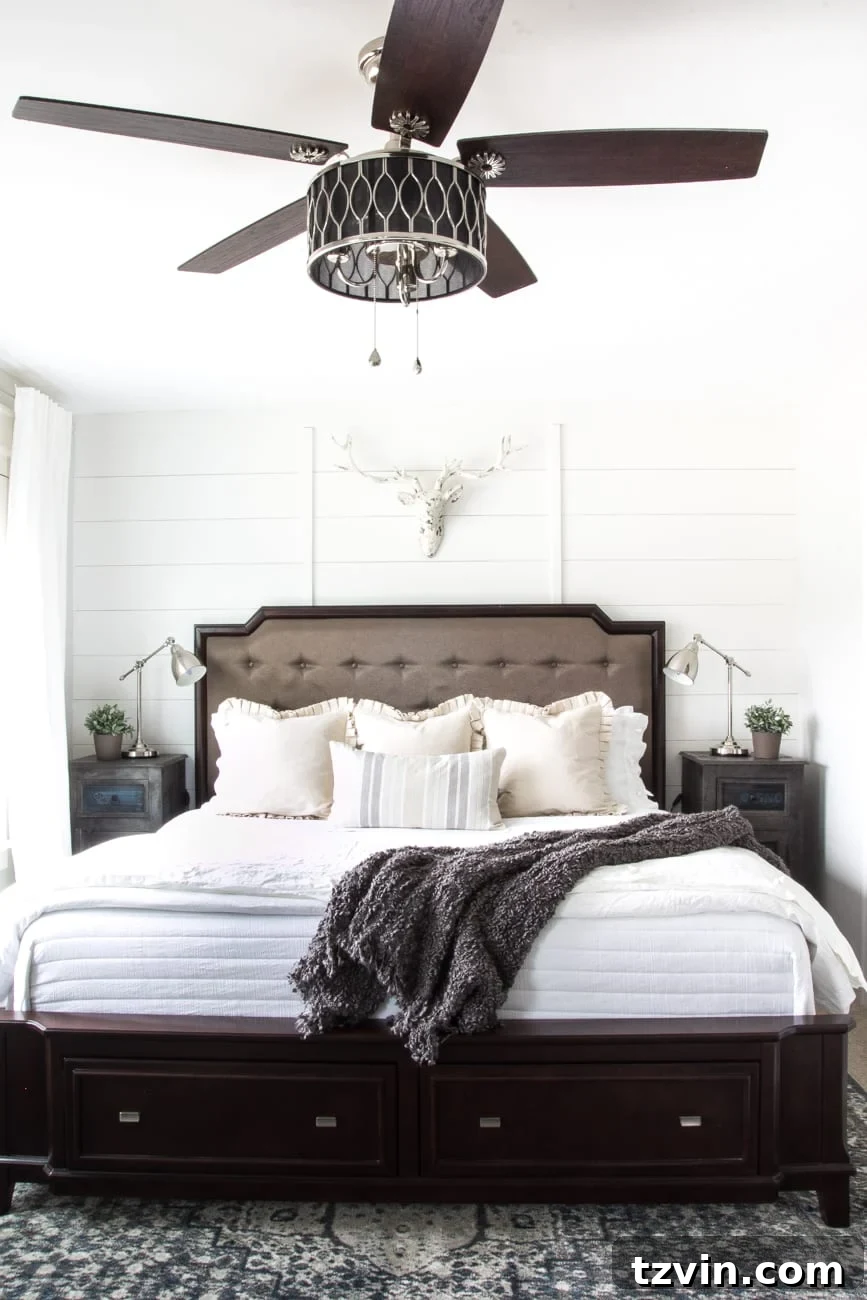 Designers' Go-To Off-White Paint Shades 7 Sherwin Williams Alabaster in a serene primary bedroom