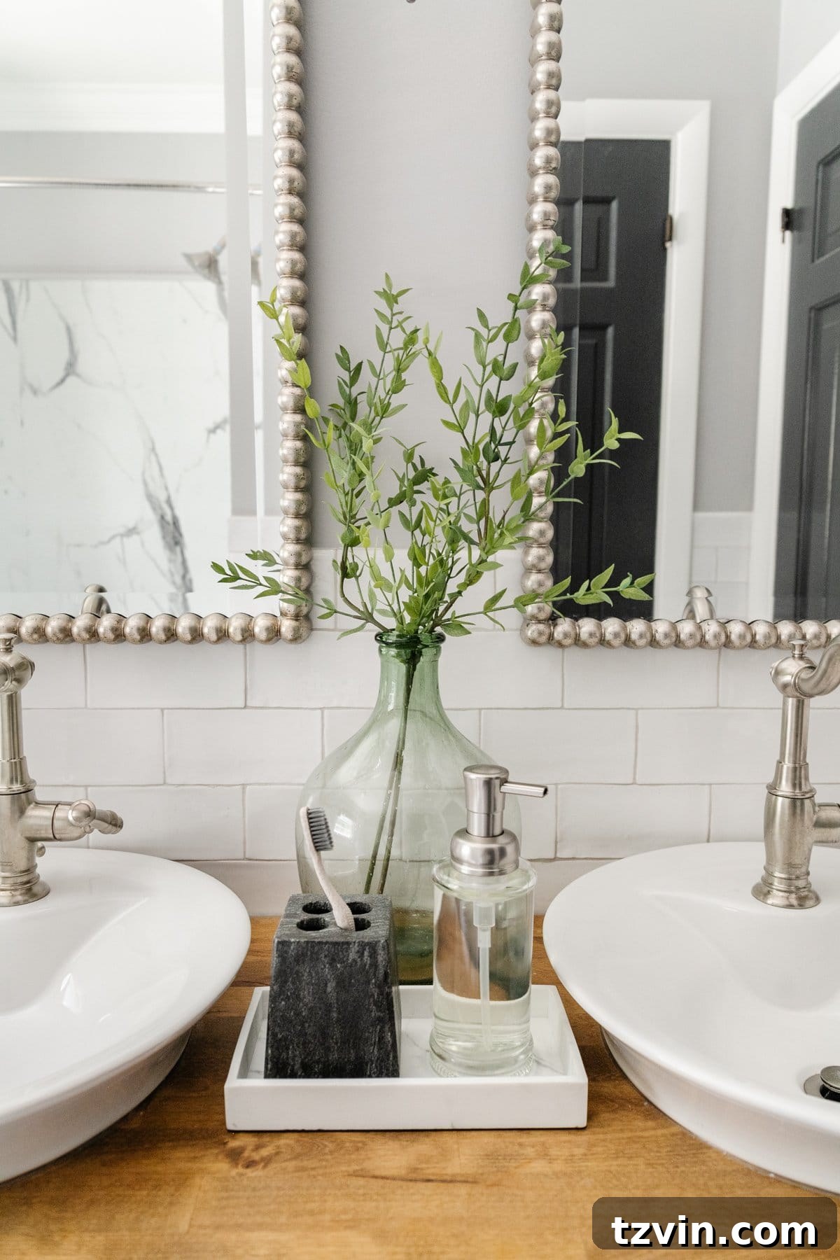 Monochrome Bathroom Makeover for Timeless Style 9 bathroom accessories