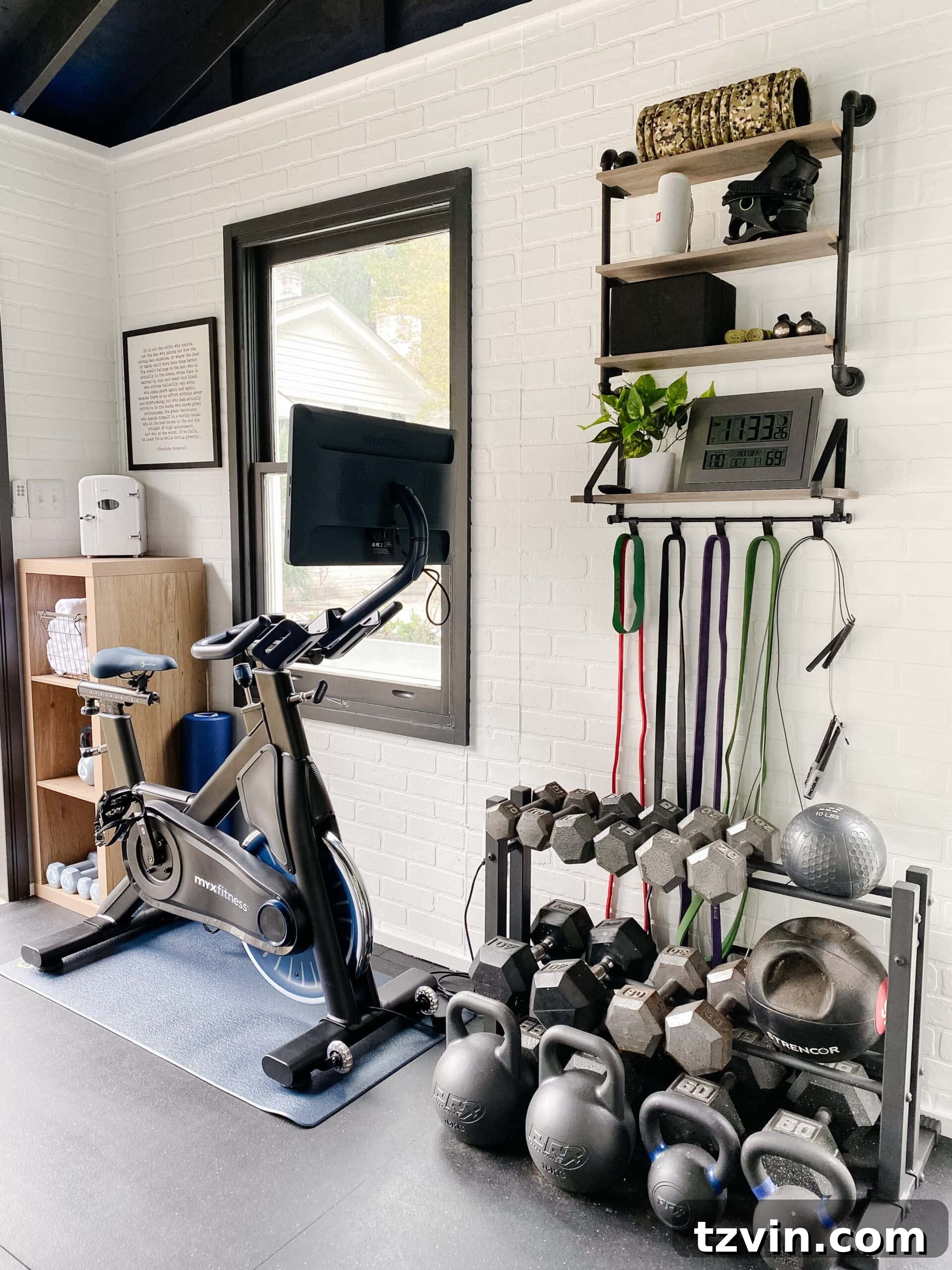 Shed Smart: Budget Home Gym Builds 13 gym shed with cardio bike and small storage solutions