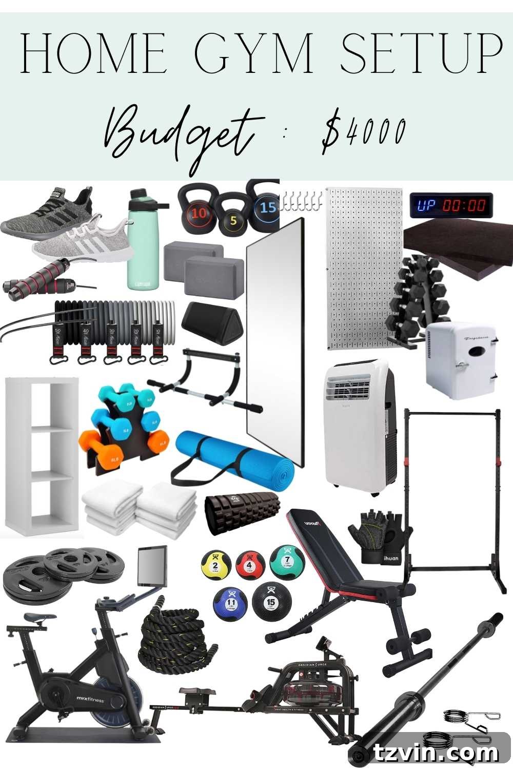 Grow Your Home Gym: A Budget-Smart, Step-by-Step Blueprint 7 home gym equipment setup for $4000, showcasing a full array of fitness machinery and free weights