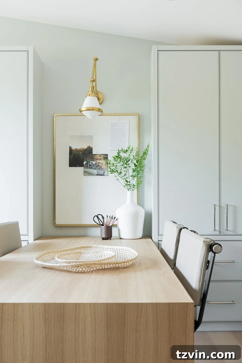 Discover Calm: Leading Blue Grey Paints for Tranquil Spaces 8 Sherwin Williams Sky High (originally Skylight in content, corrected for accuracy based on title) in an inviting room