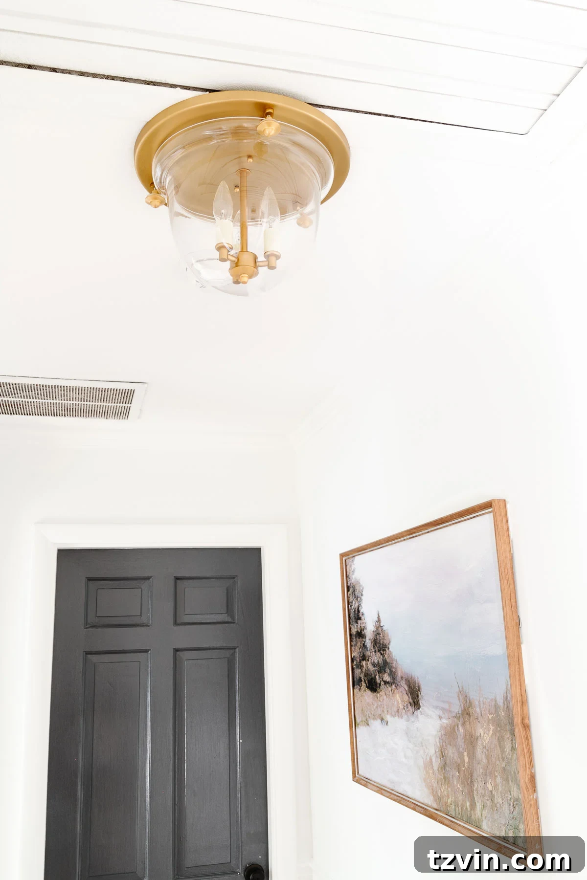 Elevate Your Ceiling Lighting Smart Flush Mount Solutions for Every Budget 6 Stylish bell lantern flush mount light in a hallway for an updated look