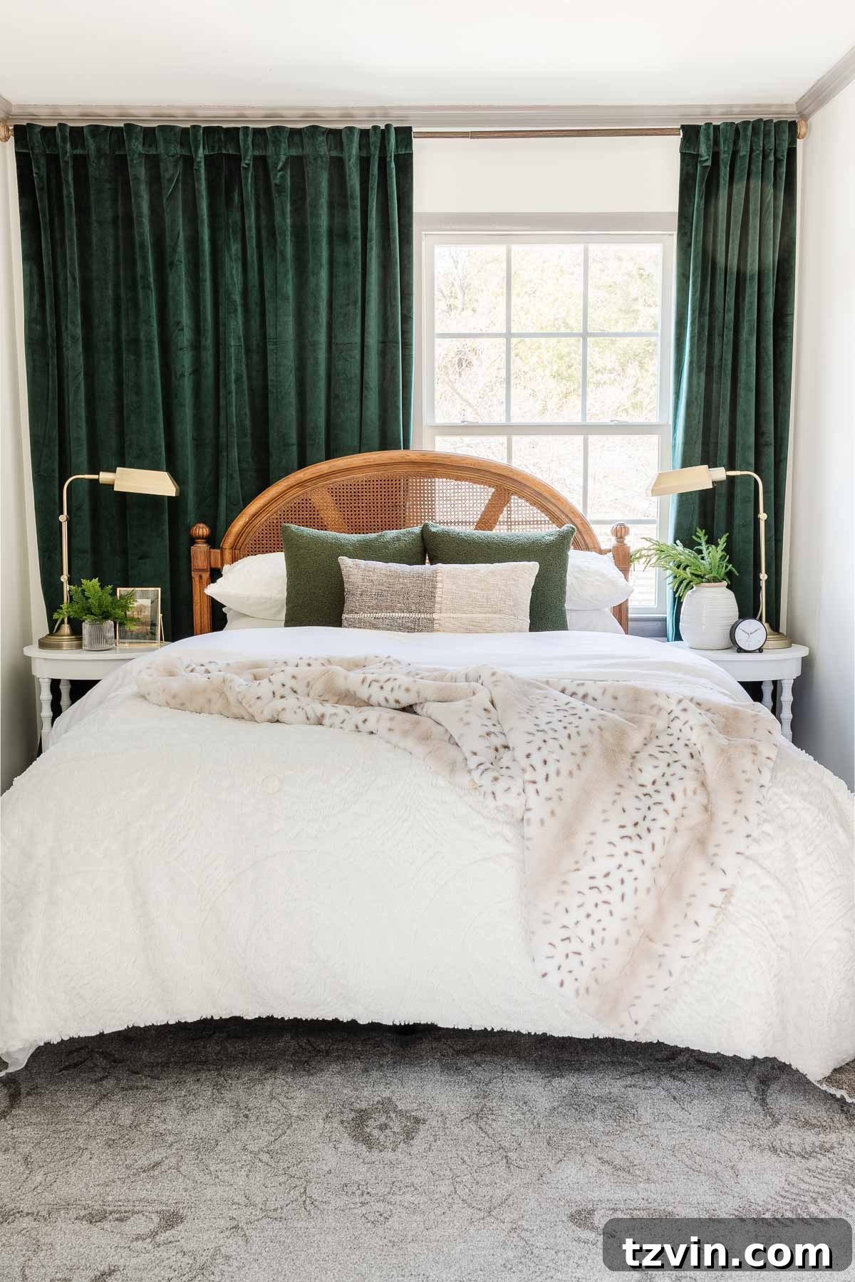 Cozy Christmas Bedding Bundles for Peaceful Slumber 3 Green and white Christmas bedding in a cozy winter bedroom, exuding an earthy and inviting ambiance.