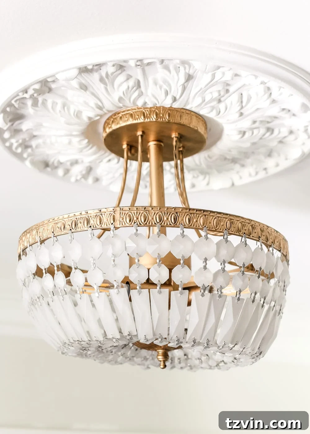 antique gold frosted glass light fixture